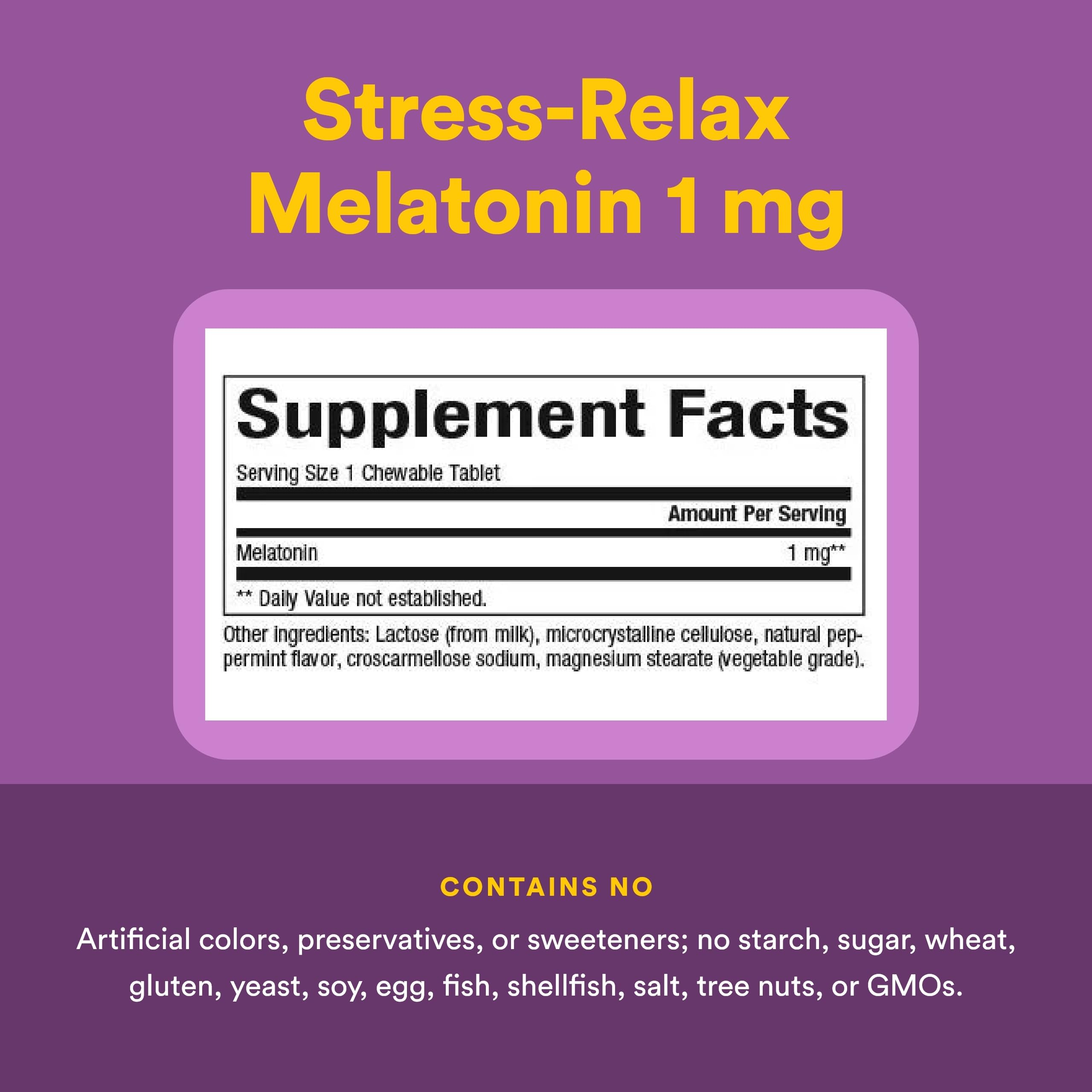 Natural Factors Melatonin 1 mg, 180 sublingual tablets