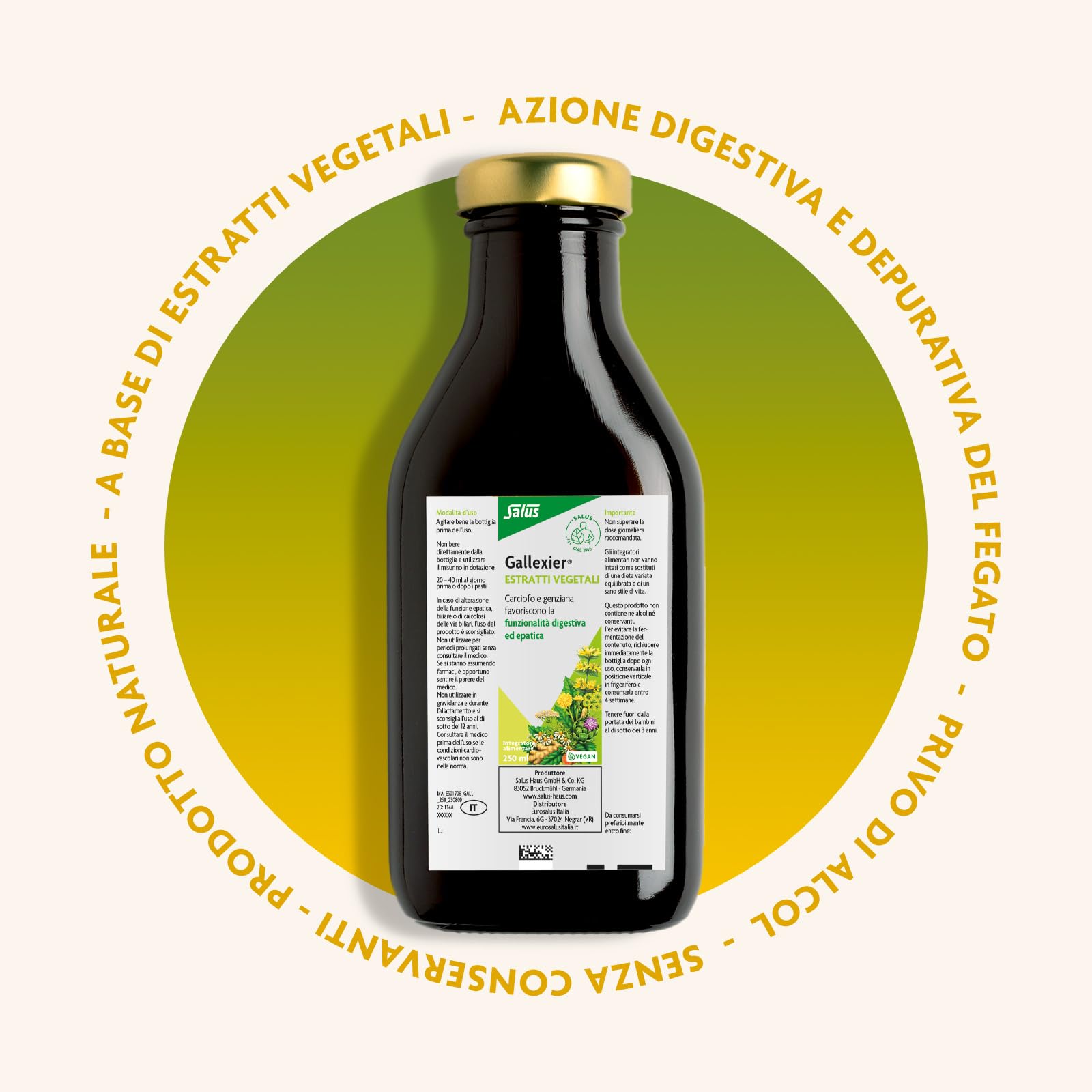 Gallexier Amers Digestifs | Compléments Alimentaires Naturels à Base de Plantes pour la Détoxification et le Nettoyage du Foie | Soulagement Rapide des Gaz, des Ballonnements et des Brûlures d'Estomac | Pour Hommes et Femmes