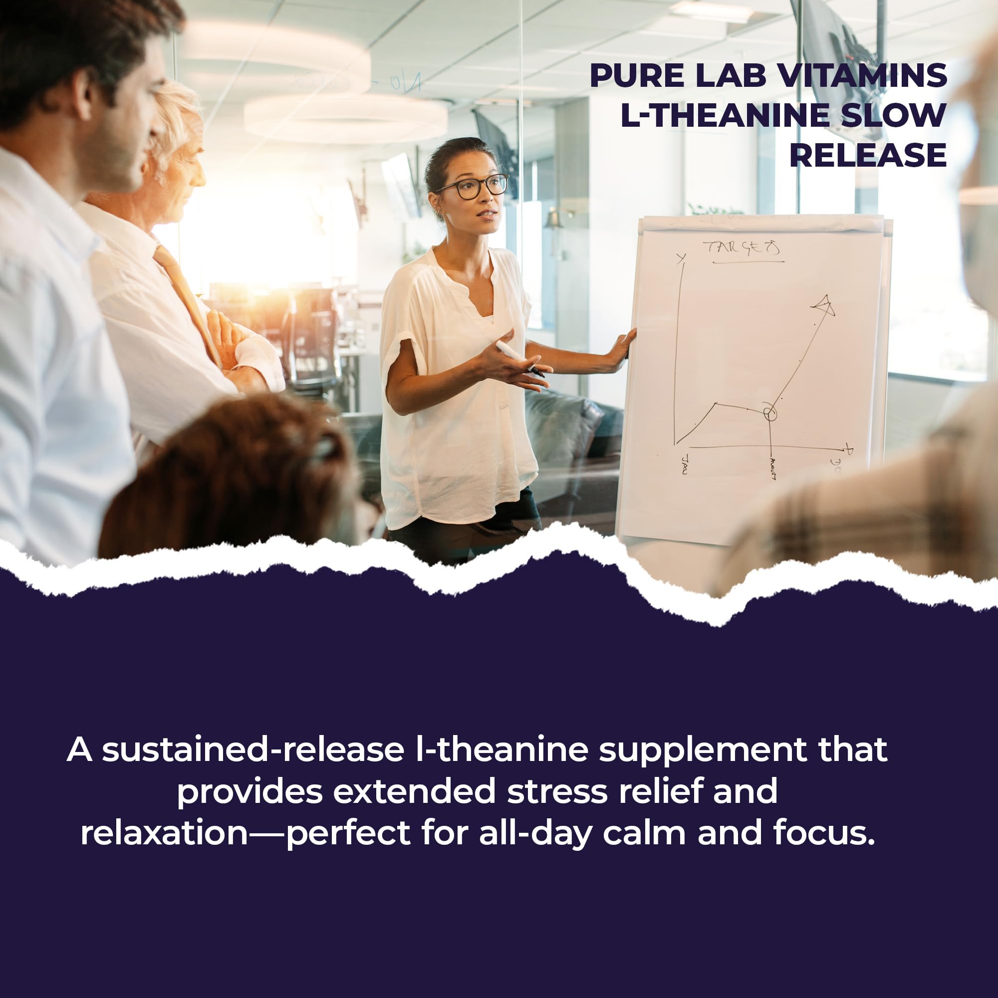 Pure Lab Vitamins | L-théanine à libération lente 200 mg