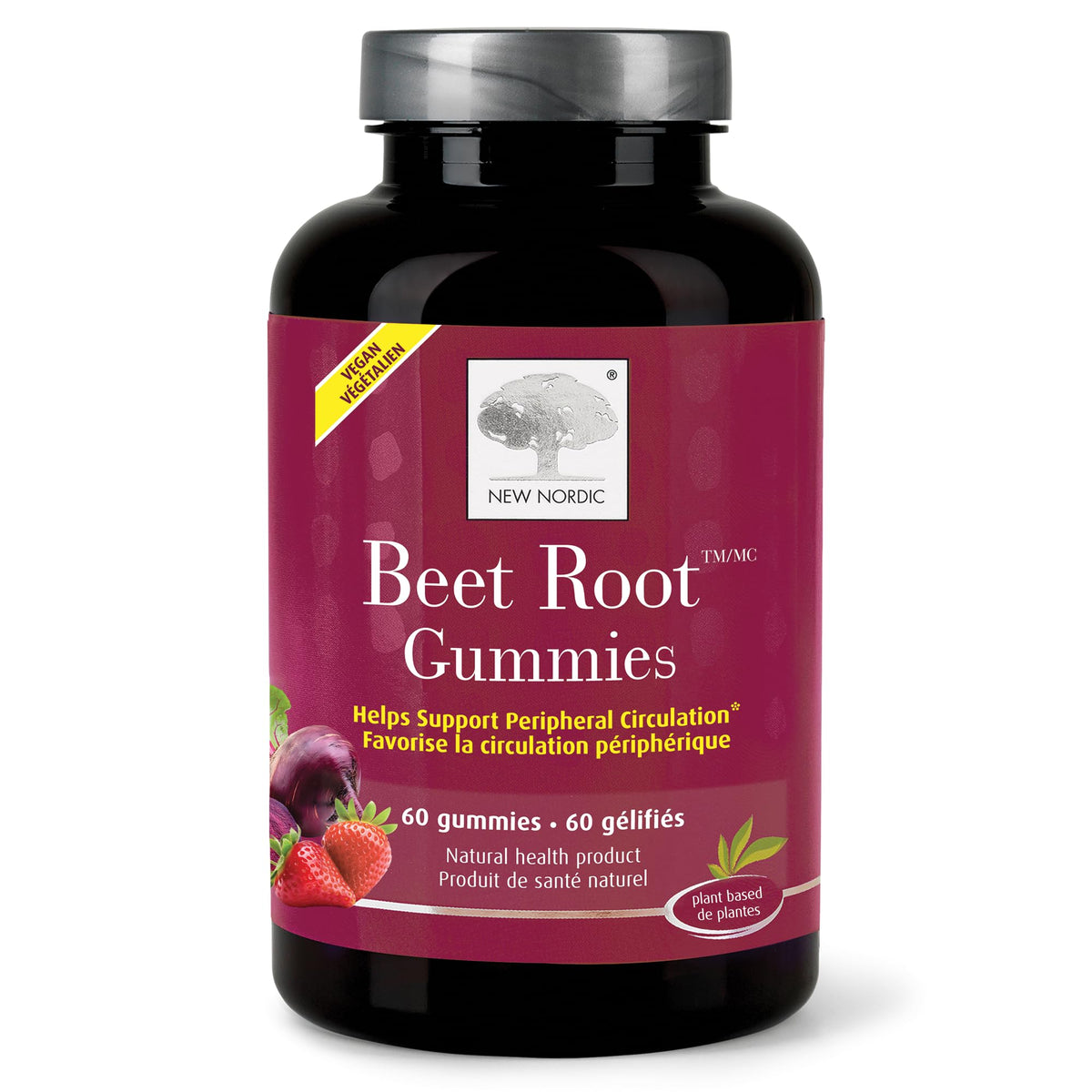 New Nordic Beet Root Gummies, Helps Support Peripheral Circulation, 60 Pc