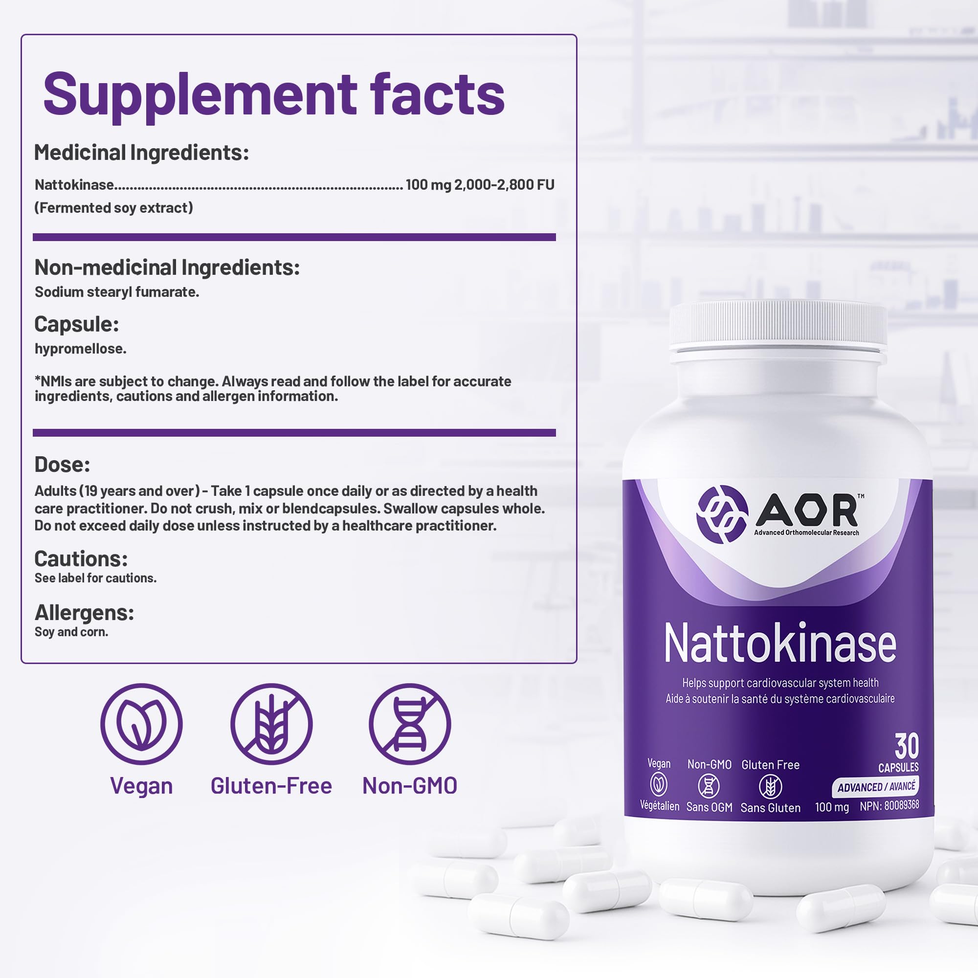 AOR Recherche orthomoléculaire avancée - Nattokinase