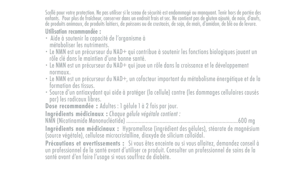 PURE NORTH NATURALS NMN 600mg, 60 Veggie Capsules, 30-Day Supply, Nicotinamide Mononucleotide for Enhanced Metabolic Function, Cellular Energy, and Cognitive Support, Non-GMO, Gluten, Dairy & Vegan