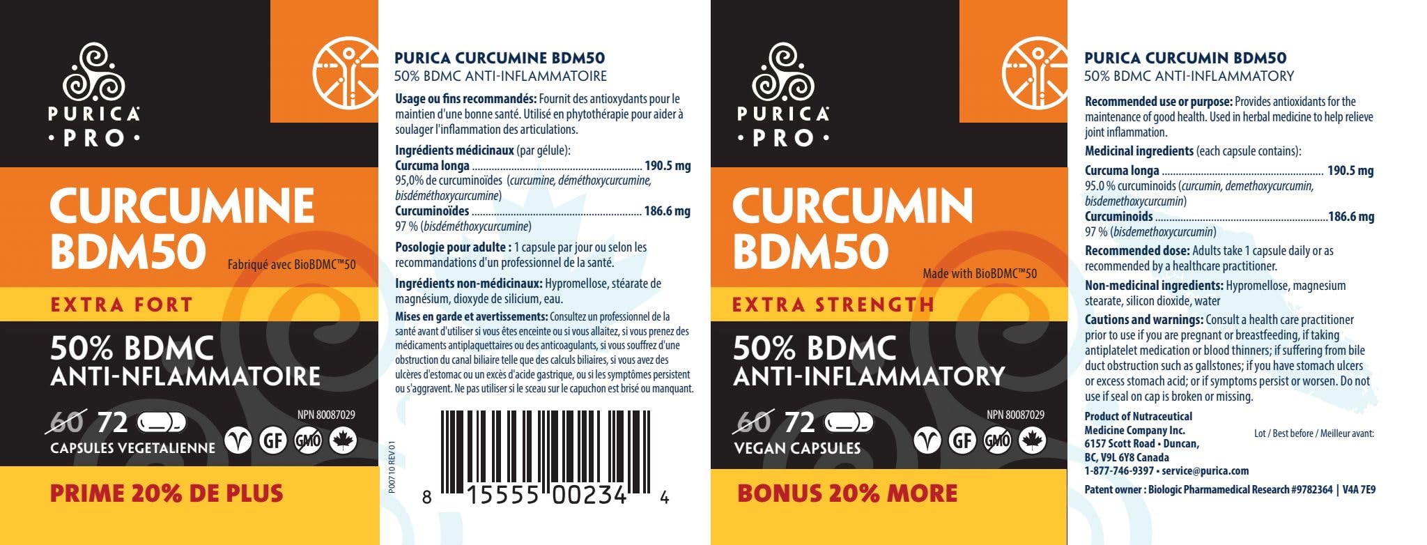 PURICA - Curcuma Capsules Extra Fort