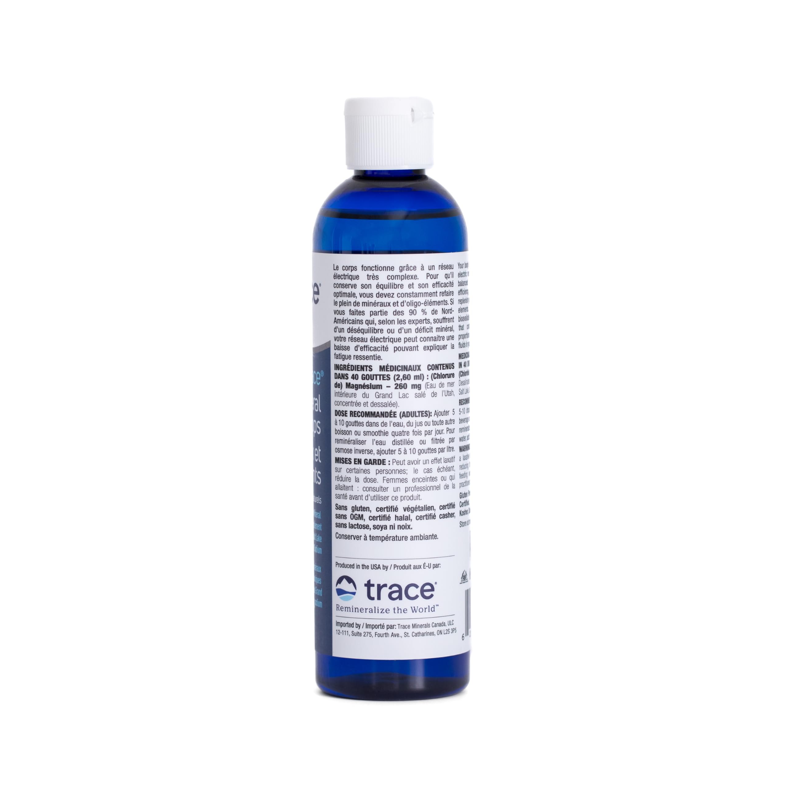 Trace Minerals ConcenTrace Drops | 240 ML, 96 Day Supply | Full Spectrum Minerals | Ionic Liquid Magnesium, Chloride, Potassium | Low Sodium | Energy, Electrolytes, Hydration