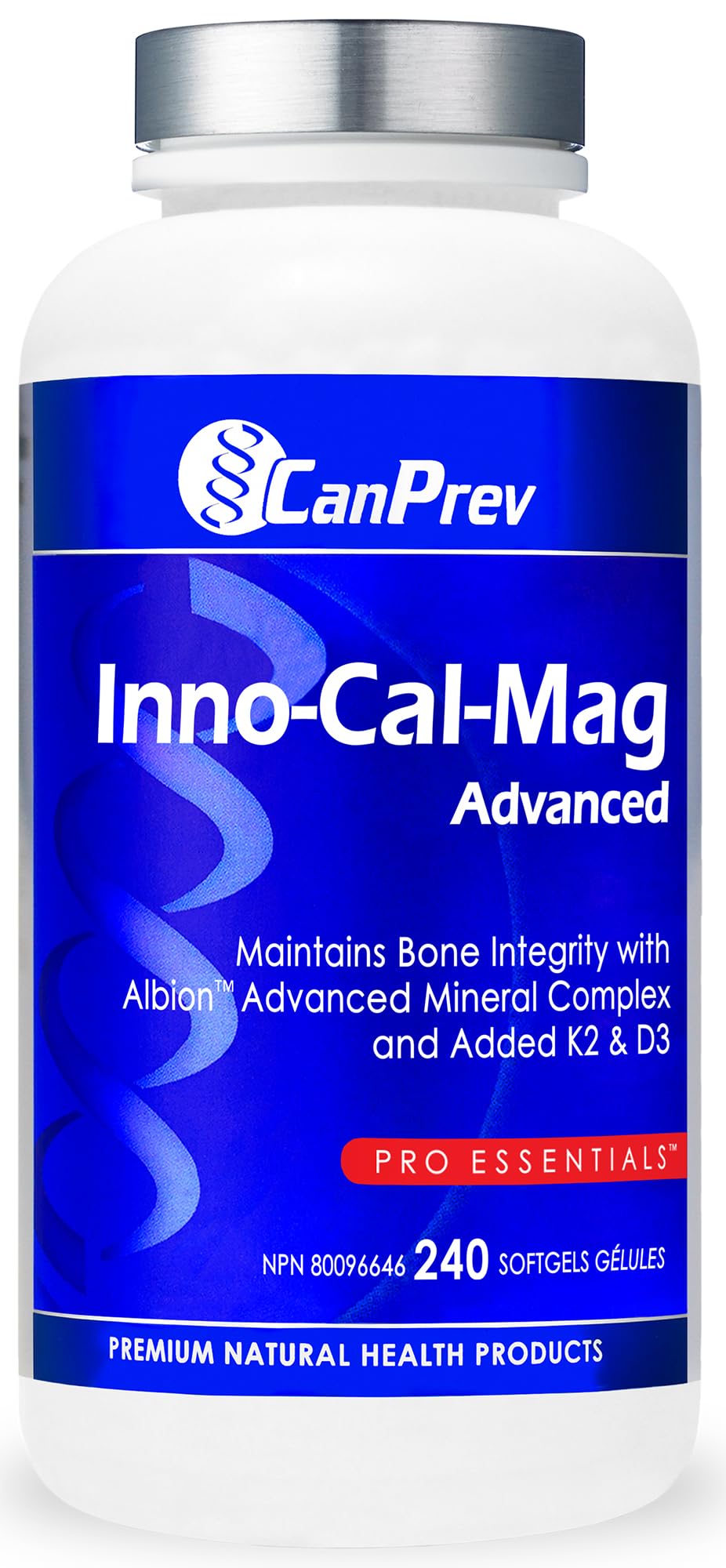 CanPrev Inno-Cal-Mag Advanced Softgels, Magnesium, 240 Count, 60 Day Supply