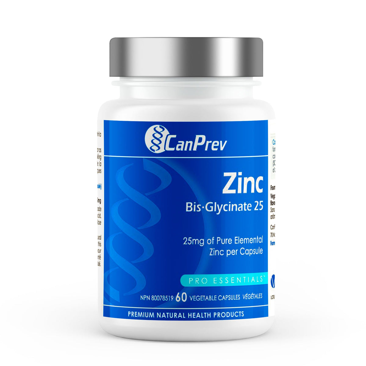 CanPrev Zinc Bisglycinate Chelate 25mg Capsules, 60 Capsules, 60 Day Supply
