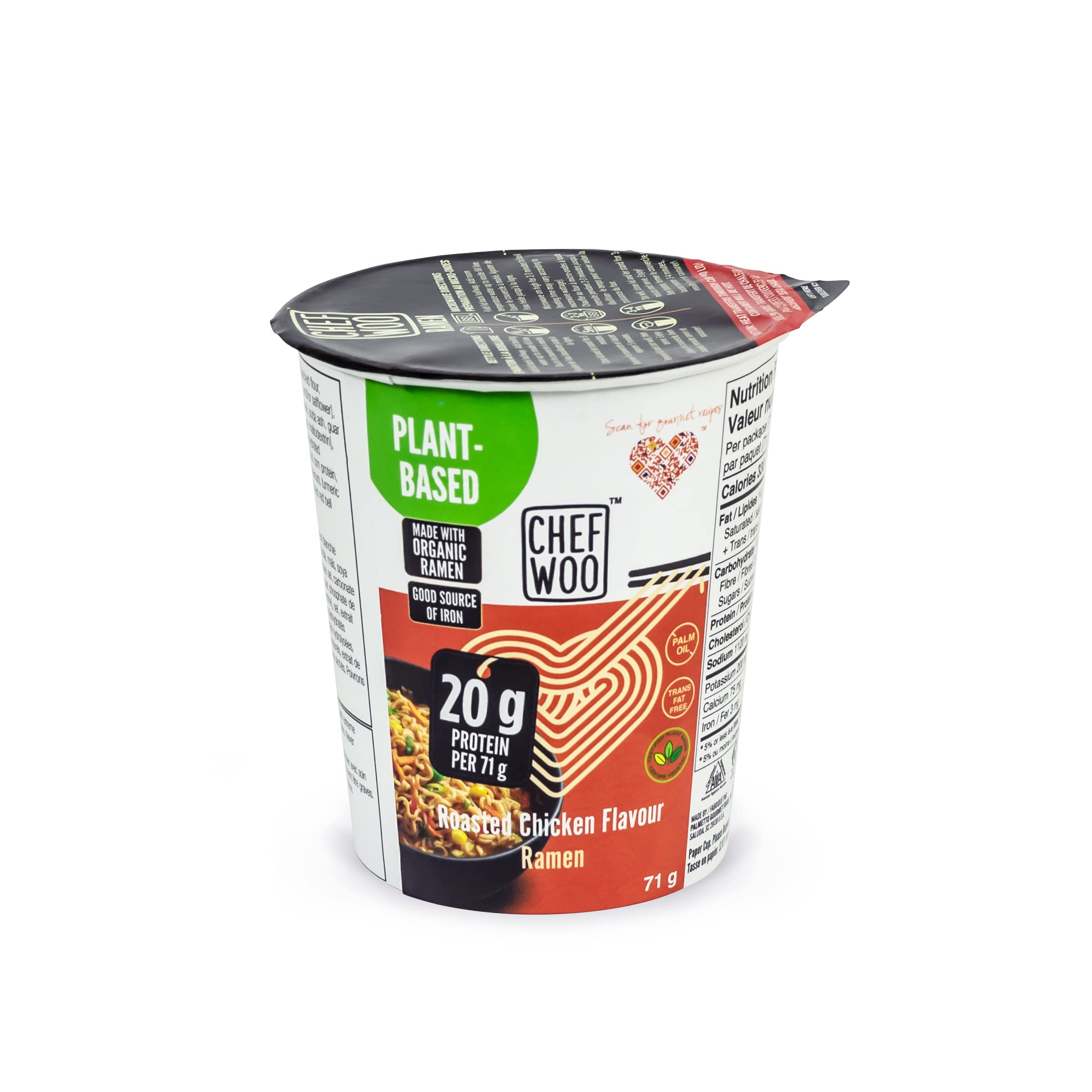 CHEF WOO ROASTED CHICKEN RAMEN NOODLES (Pack of 12)