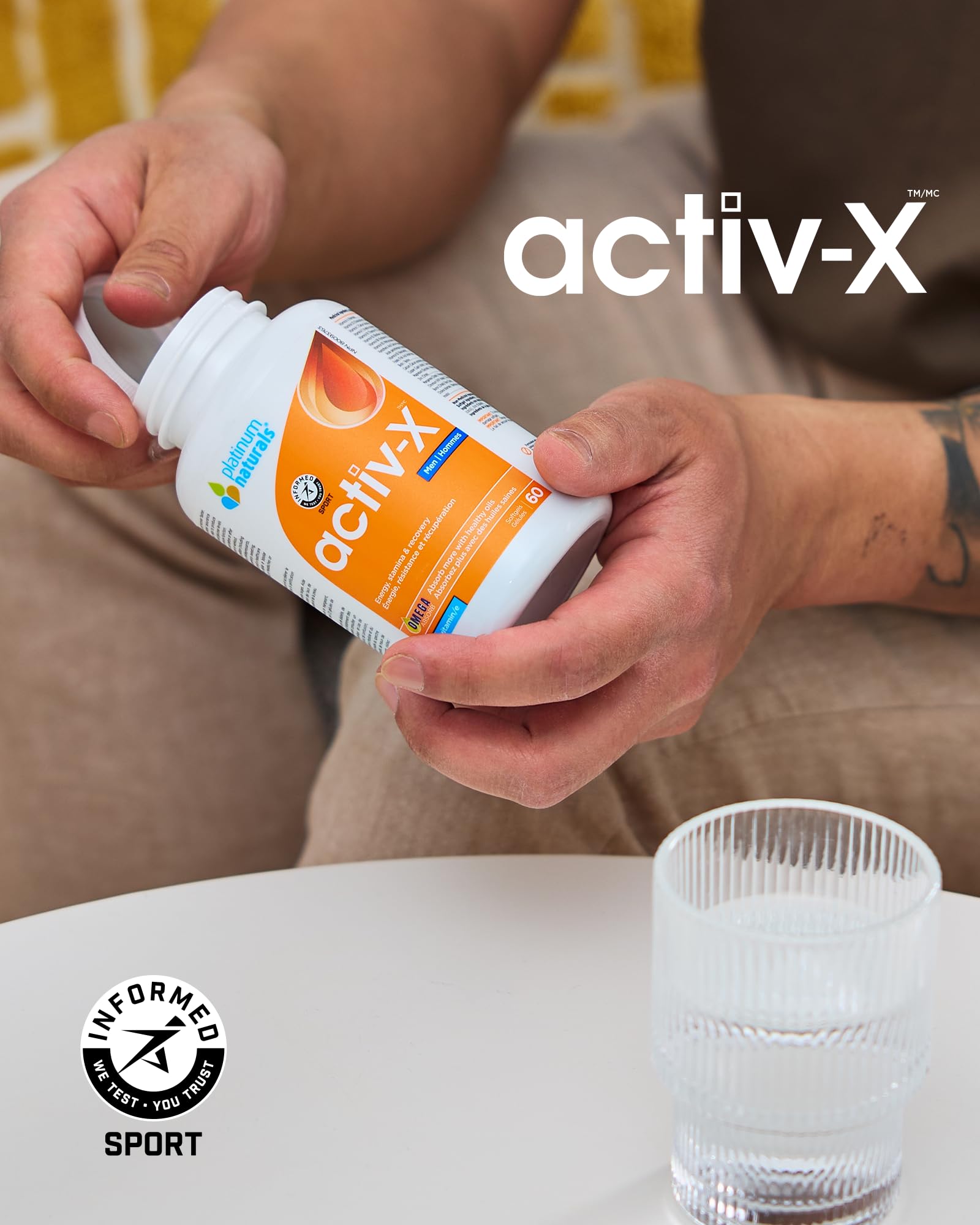 Platinum Naturals - Activ-X pour hommes | Énergie | Endurance | Récupération