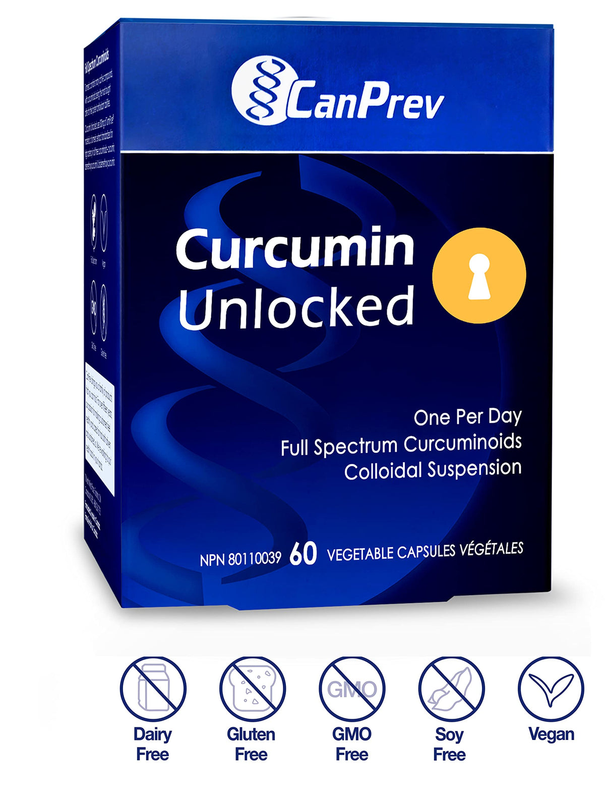 CanPrev Curcumin Unlocked, Turmeric Supplements, 22:1 Extract, 60 V Caps
