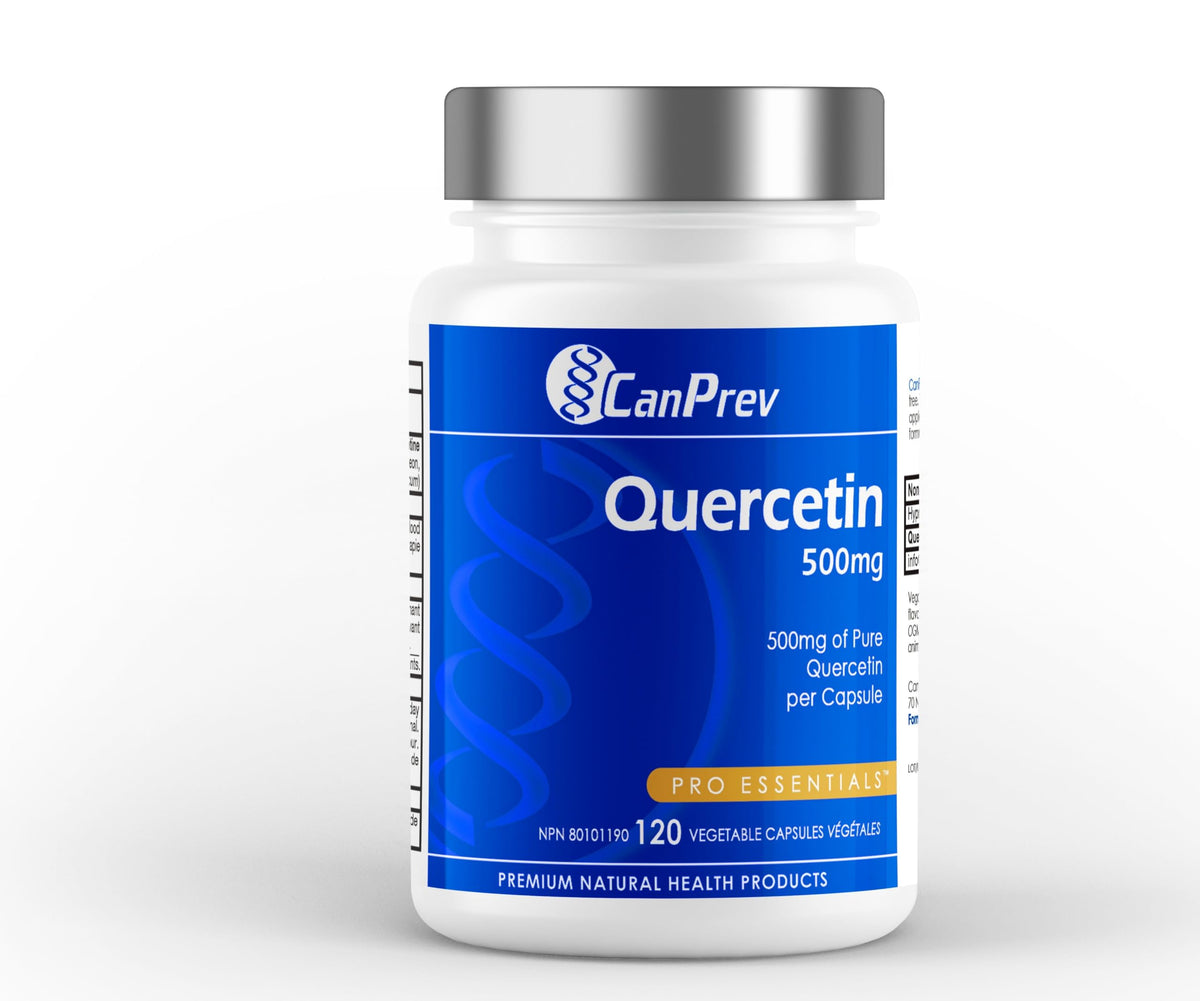 CanPrev Quercetin 500mg Supplement for Adults, Vegan, Non-GMO, 120 Capsules