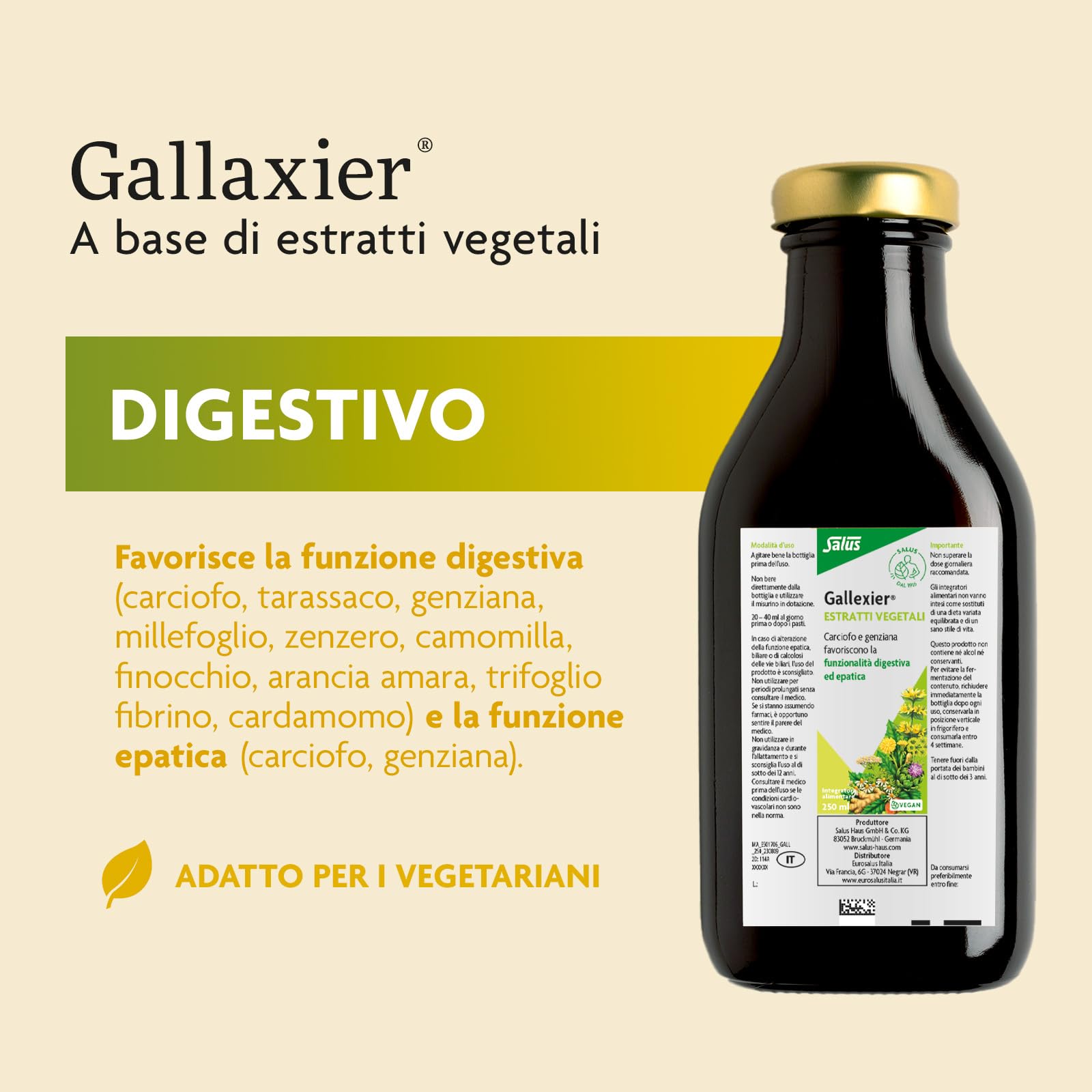 Gallexier Amers Digestifs | Compléments Alimentaires Naturels à Base de Plantes pour la Détoxification et le Nettoyage du Foie | Soulagement Rapide des Gaz, des Ballonnements et des Brûlures d'Estomac | Pour Hommes et Femmes