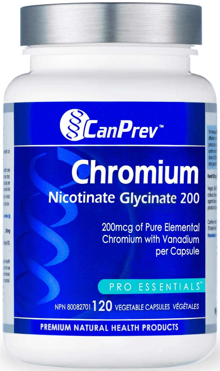 CanPrev Chromium Nicotinate Glycinate Capsules, 120 Caps, 60-120 Day Supply