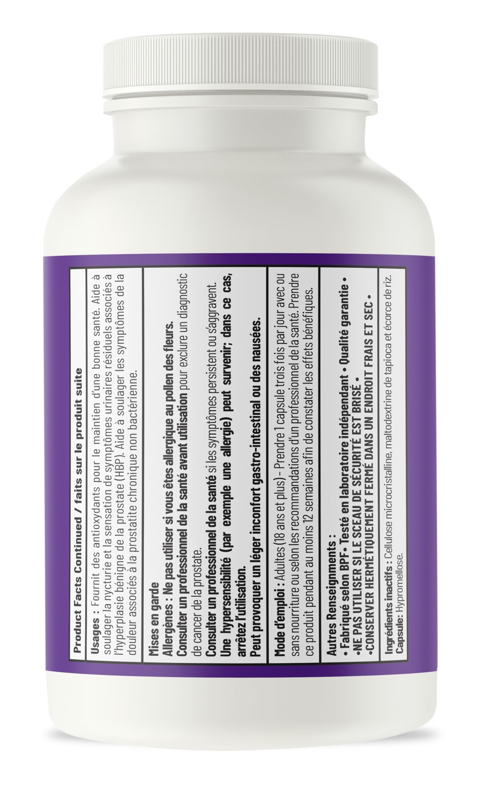 AOR Prostate Support, 90 capsules végétaliennes, cure de 30 jours – Formule santé de la prostate pour hommes – Soutient la fonction prostatique et la santé urinaire – Favorise le confort urologique – Améliore la vitalité masculine