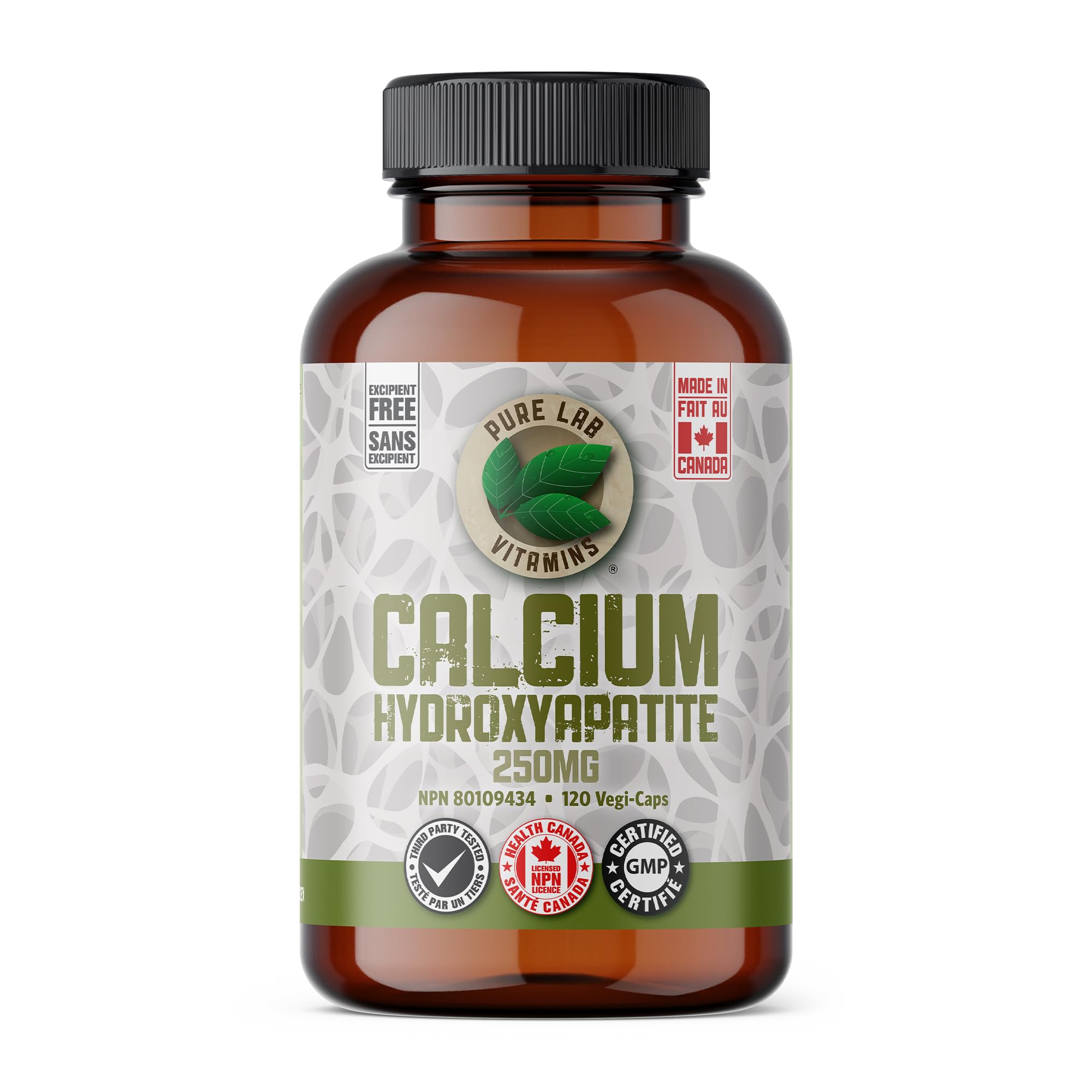 Pure Lab Vitamins Hydroxyapatite de Calcium - 120 Gélules Végétales