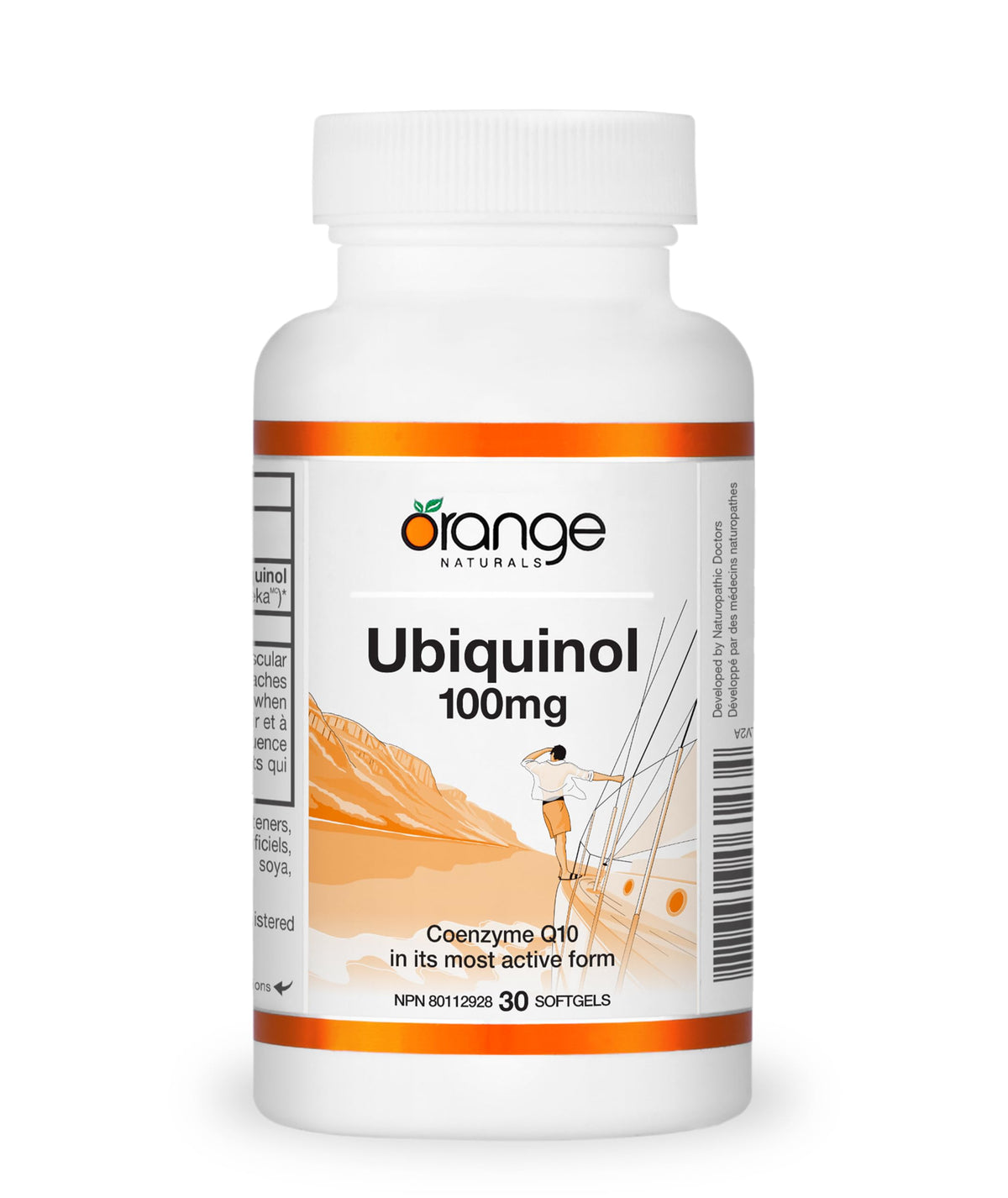 Orange Naturals CoQ10 Softgels, Ubiquinol, Q10, 100mg, 30 Day Supply