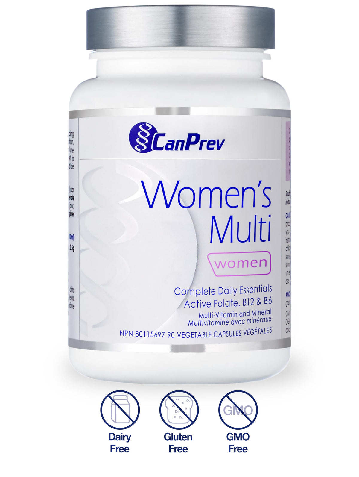 CanPrev Multivitamin & Iron, Women's Multi, Active B Vitamins, 90 Capsules