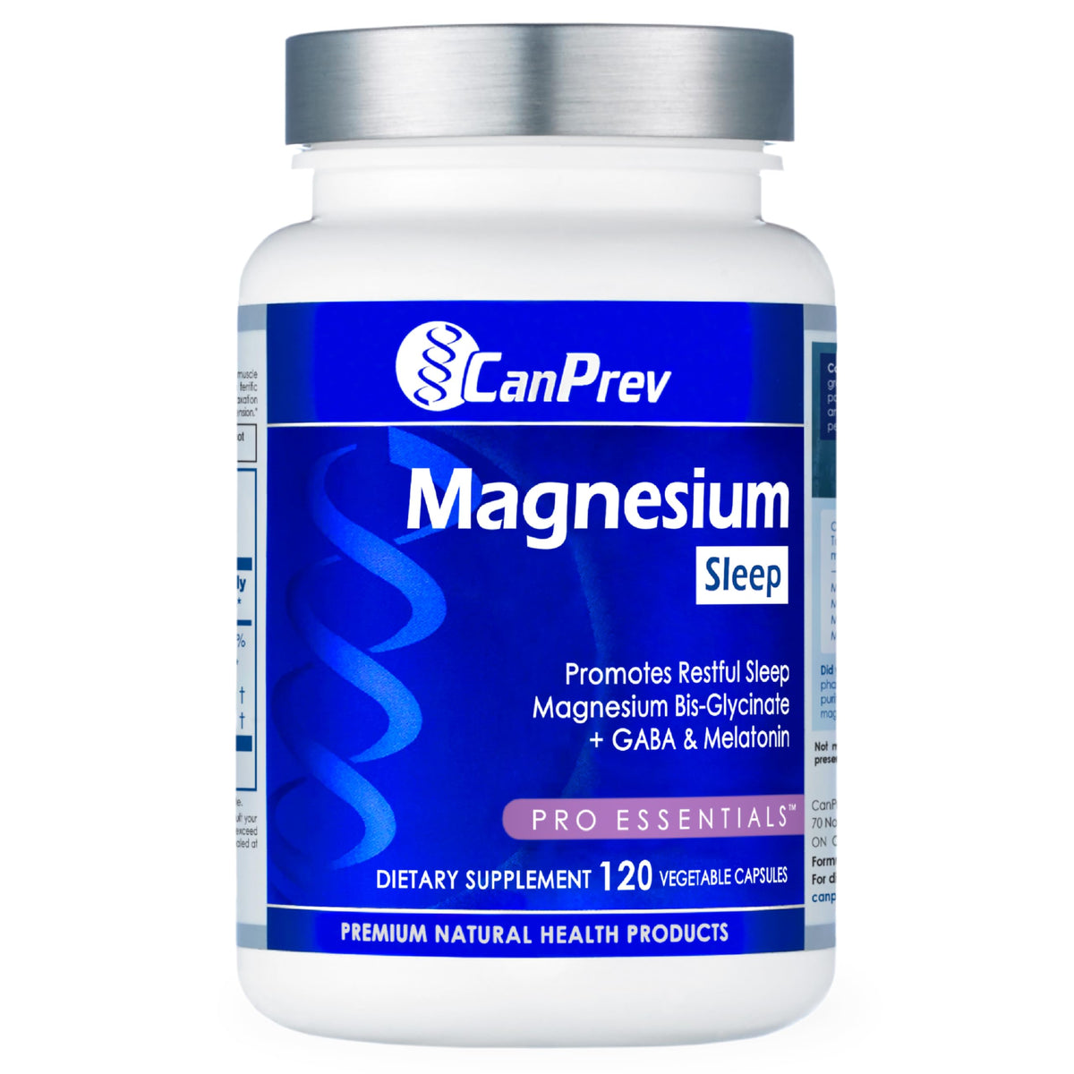 CanPrev Magnesium Bisglycinate Sleep Caps, GABA & Melatonin, 120 Day Supply