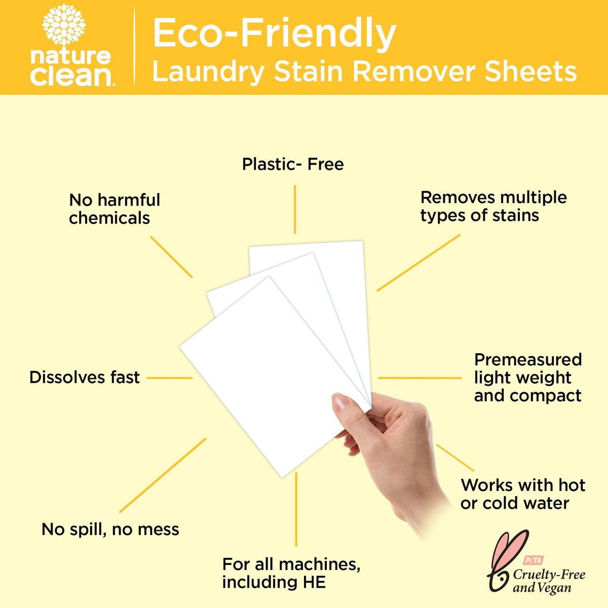 Nature Clean Laundry Stain Remover Strips