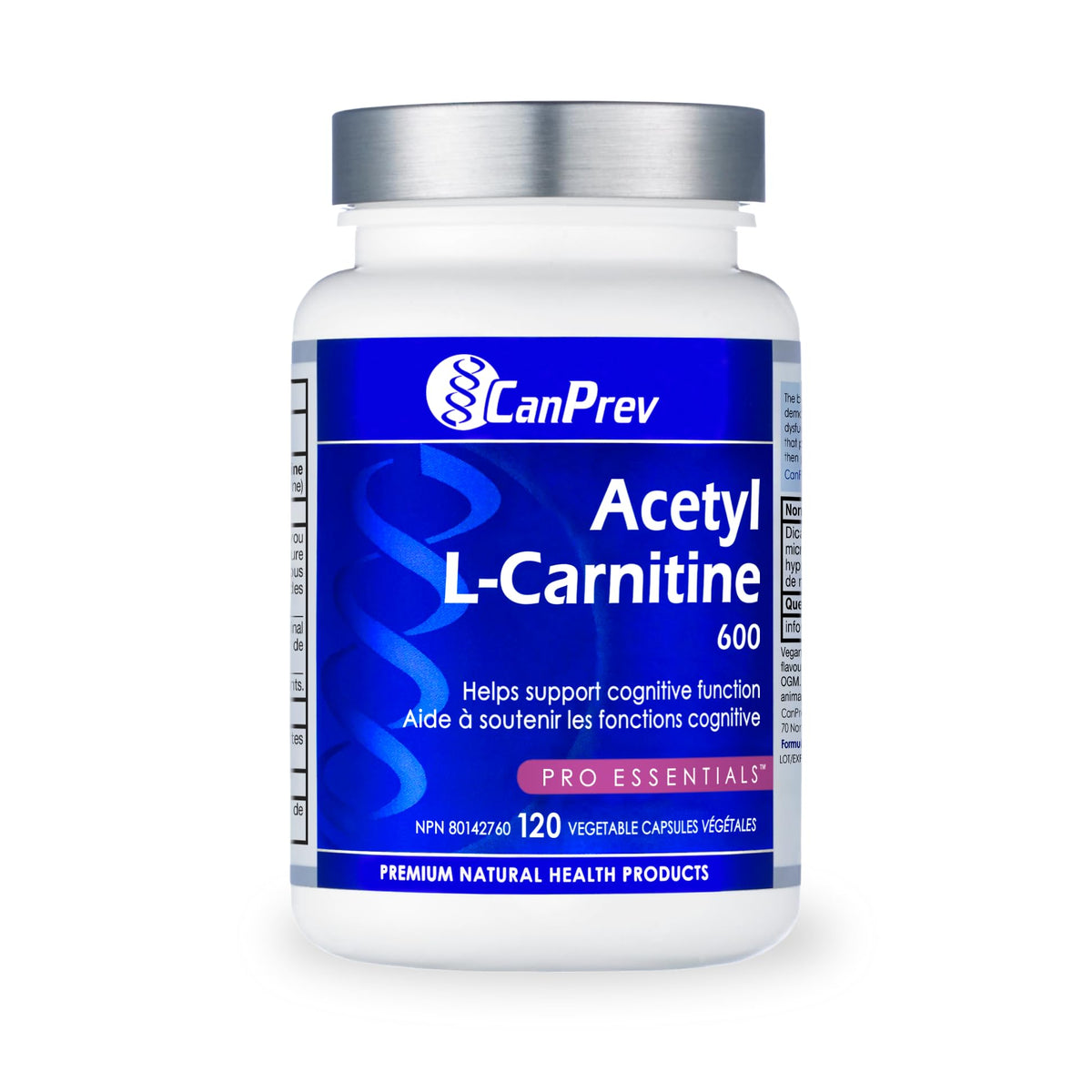 CanPrev Acetyl L-Carnitine 600mg, 120 Vegetarian Capsules, 40 Day Supply