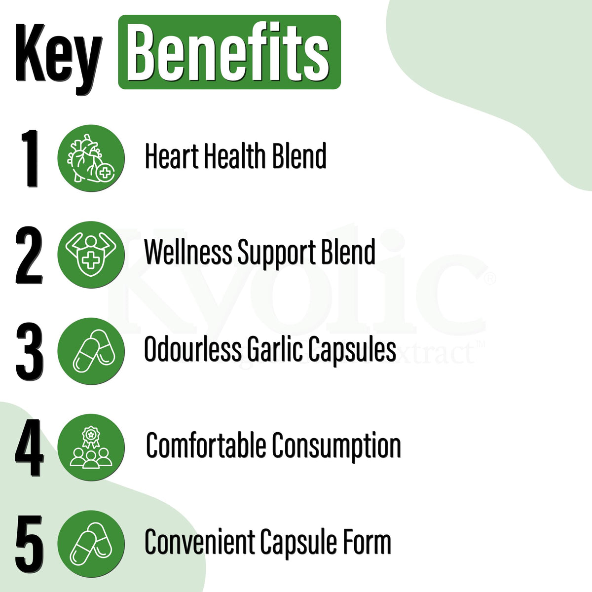 Kyolic Formula 100 Aged Garlic Extract Capsules, Odourless Garlic, 180 Caps