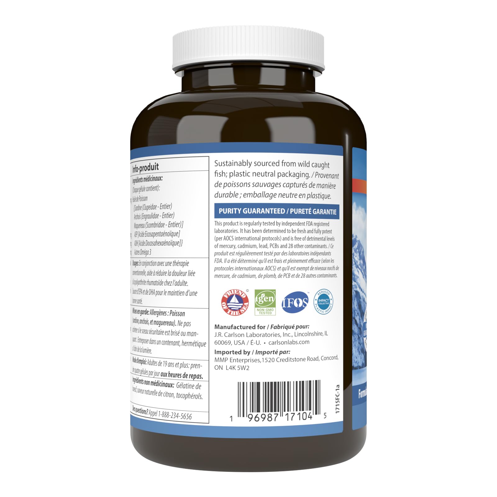 Carlson - Elite Arthritis | 3,200 mg Omega-3s with EPA & DHA | Supports Joint Health & Mobility | Lemon-Flavored Fish Oil | Wild-Caught | 120 Softgels