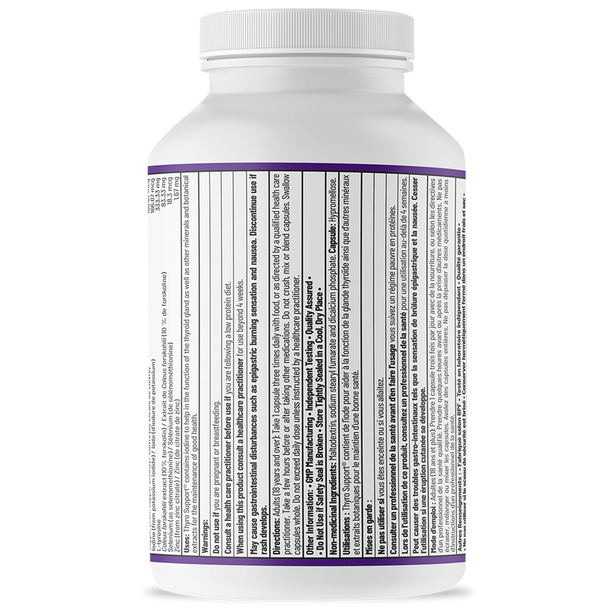 AOR Thyro Support Capsules, Selenium, Zinc Copper, 180 Caps, 60 Day Supply