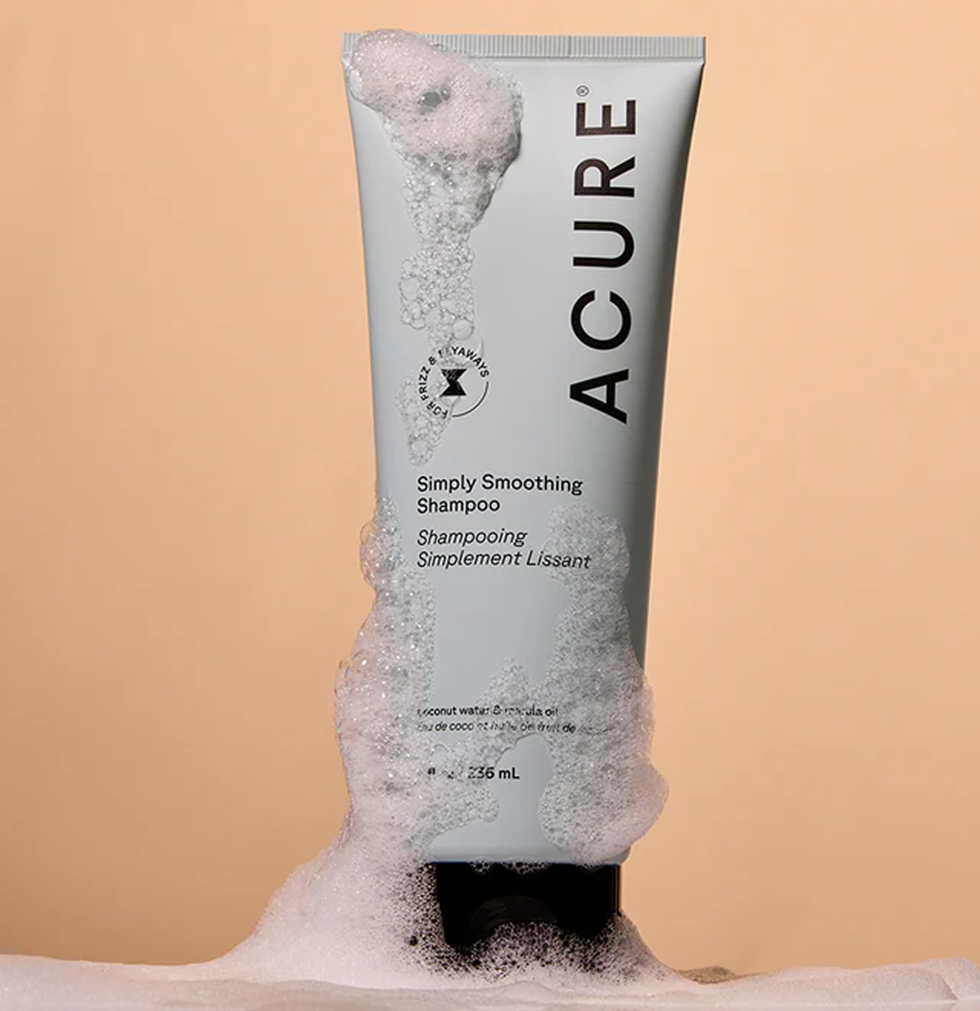 Acure Simply Smoothing Shampoo and Conditioner, Hydrating & Moisturizing for Women & Men, Moisturize Frizzy, Dry, Damaged Hair with Coconut Water, Vegan, Paraben & Sulfate Free