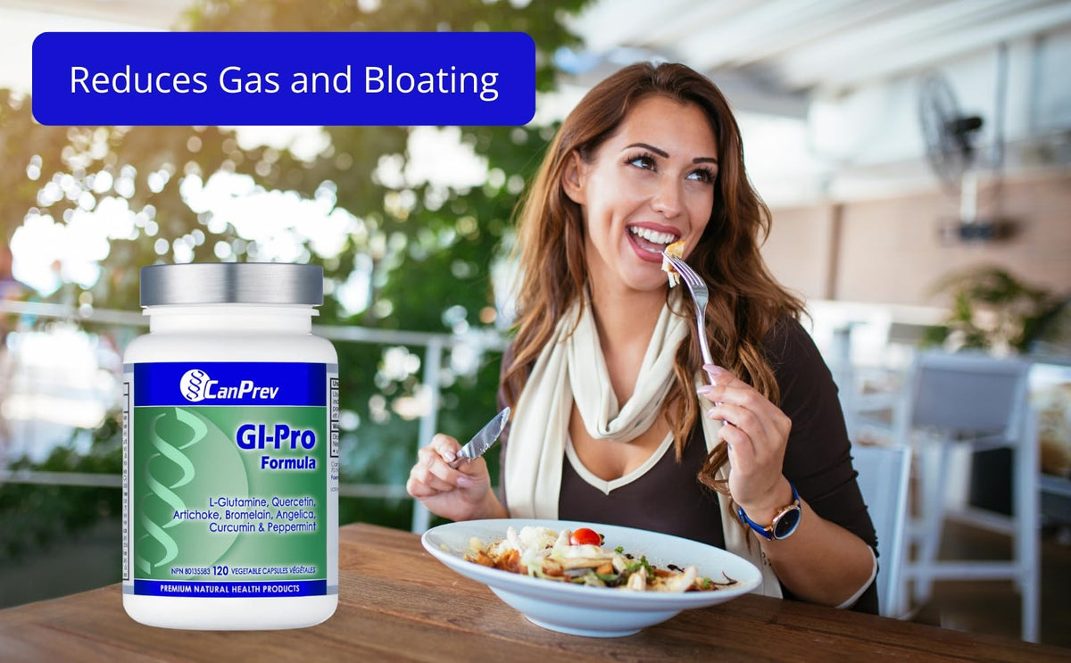 CanPrev GI-Pro Digestive Supplements, 350mg L-Glutamine, 120 Veg Capsules