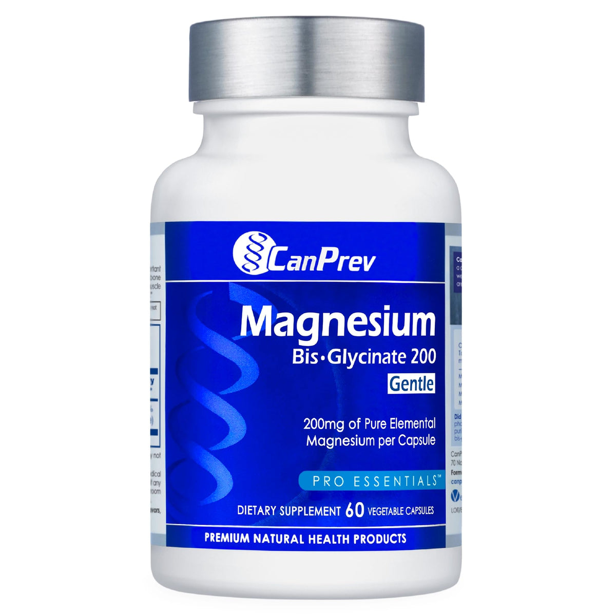CanPrev Magnesium Bisglycinate Capsules, 200 mg, For Adults, 60 Day Supply