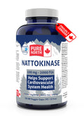 Pure North Naturals - Nattokinase Supplement, 100mg, 2000 FU, 125 Capsules 125-Day Supply, Vegetarian & Gluten-Free, High Potency for Cardiovascular Wellness, Enzymatic Support for Heart & Circulation
