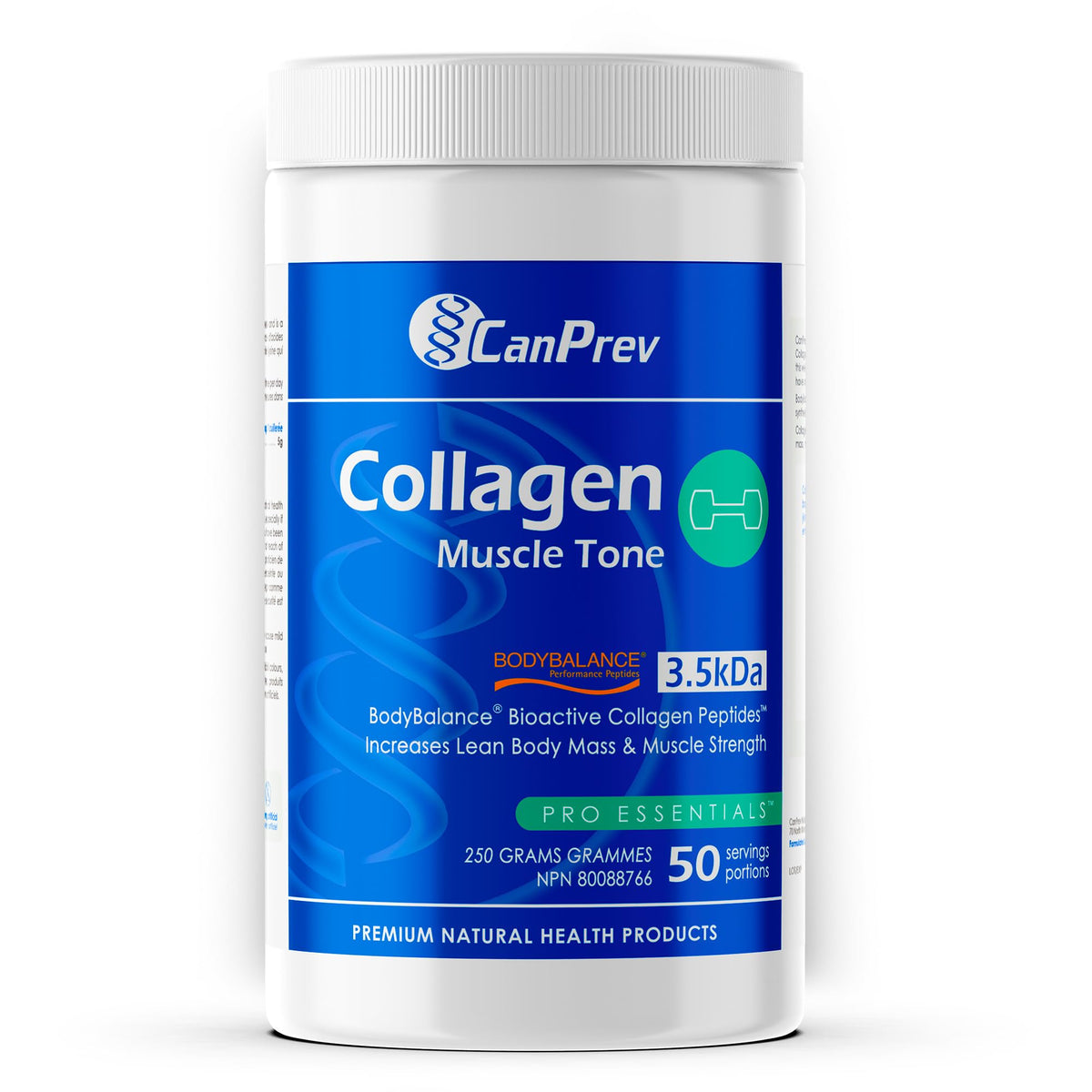 CanPrev Collagen Muscle Tone, Bovine Collagen Peptides, 250g, 50 Servings