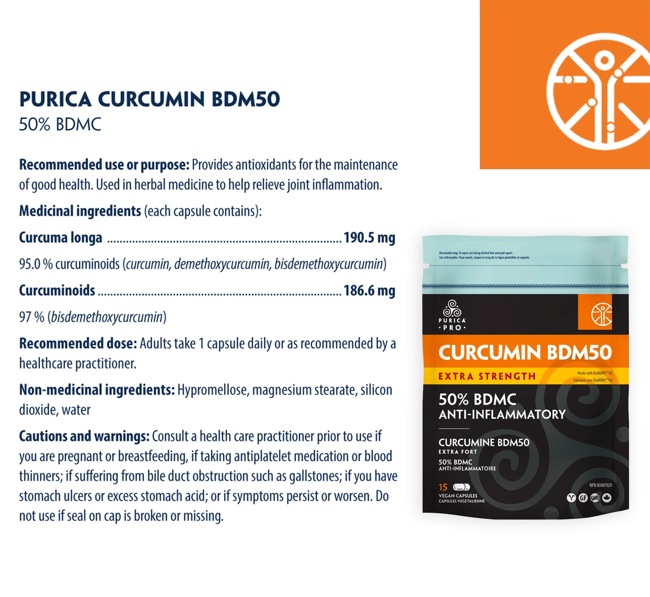 PURICA - Curcumine BDM50 Professionnel