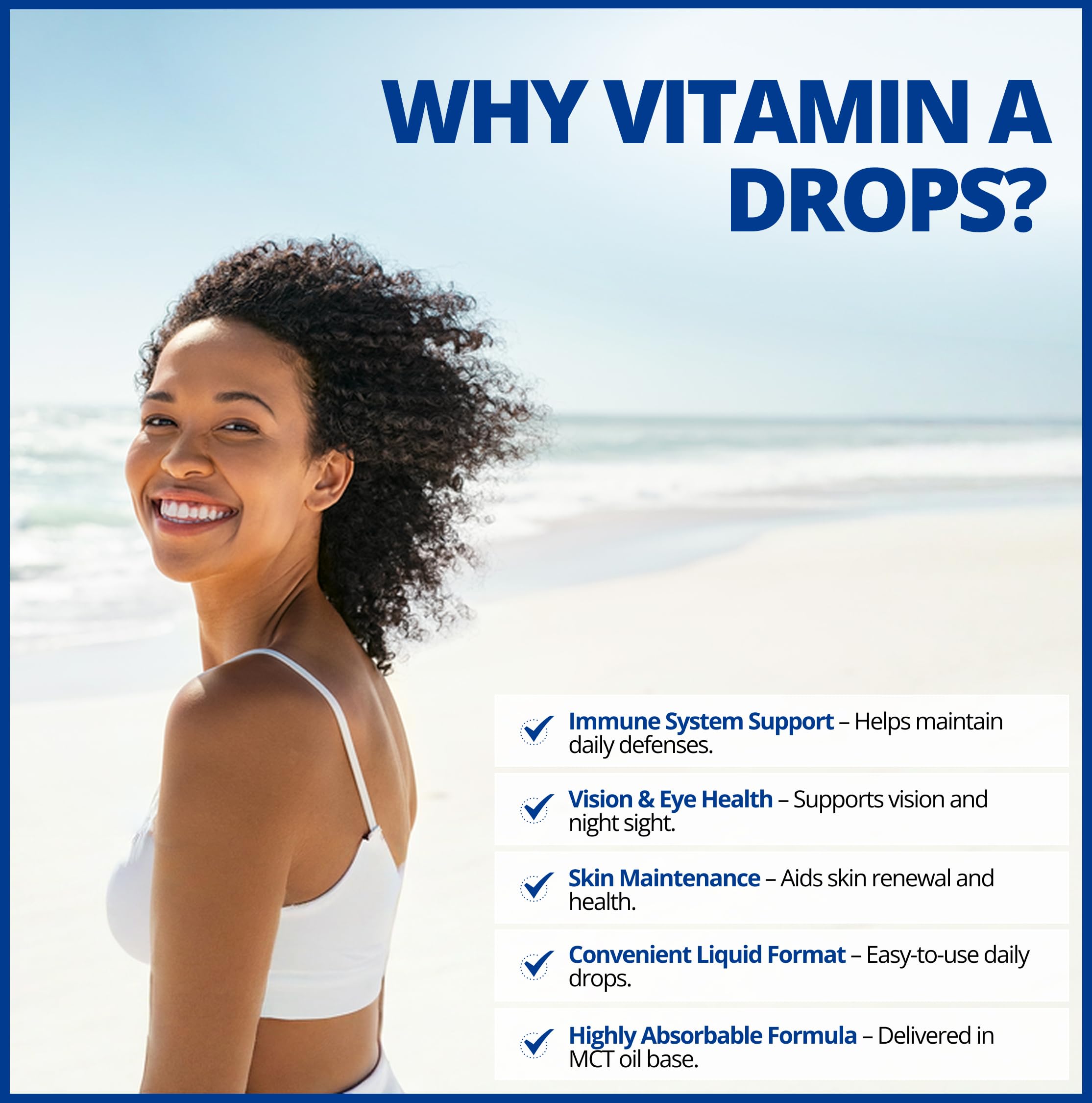 CanPrev Vitamine A Gouttes 15 ml, 10 000 UI Vitamine A Liquide avec 450 Portions, Soutien de la Santé Oculaire, de la Peau, du Bien-être Osseux et de la Fonction Immunitaire, Formulée avec du Palmitate de Rétinyle Tout-Trans - Végétalien et Sans Gluten