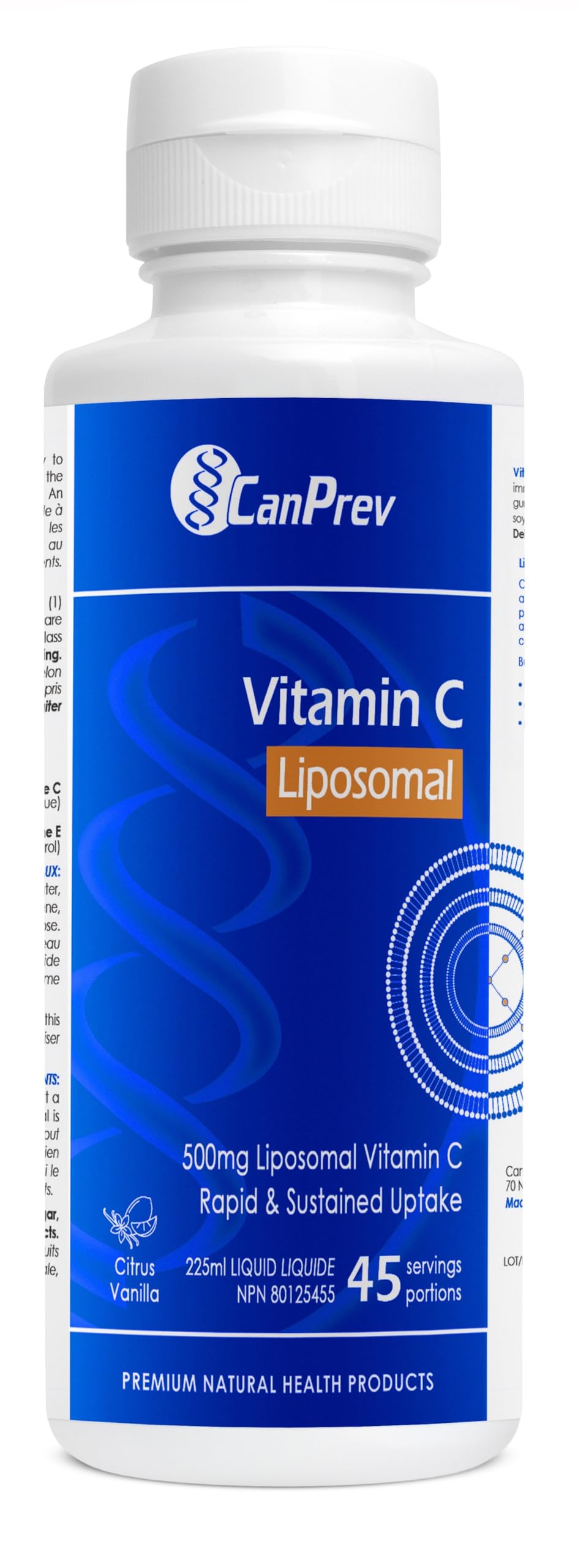 CanPrev Liposomal Vitamin C, Collagen Support, Citrus, 225ml, 45 Day Supply