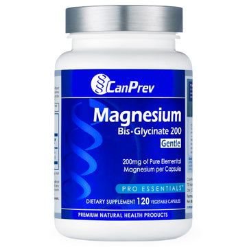 CanPrev Magnesium Bisglycinate Capsules, For Adults, 200mg, 120 Day Supply