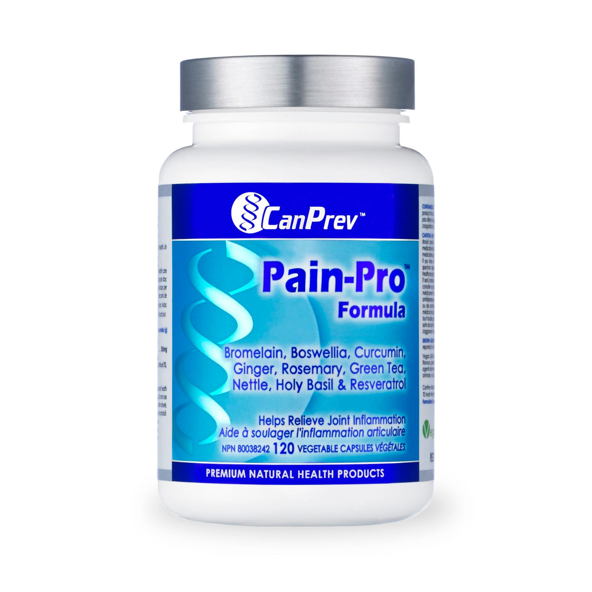 CanPrev Pain Pro Formula Capsules, Made in Canada, Bromelain, 120 Capsules