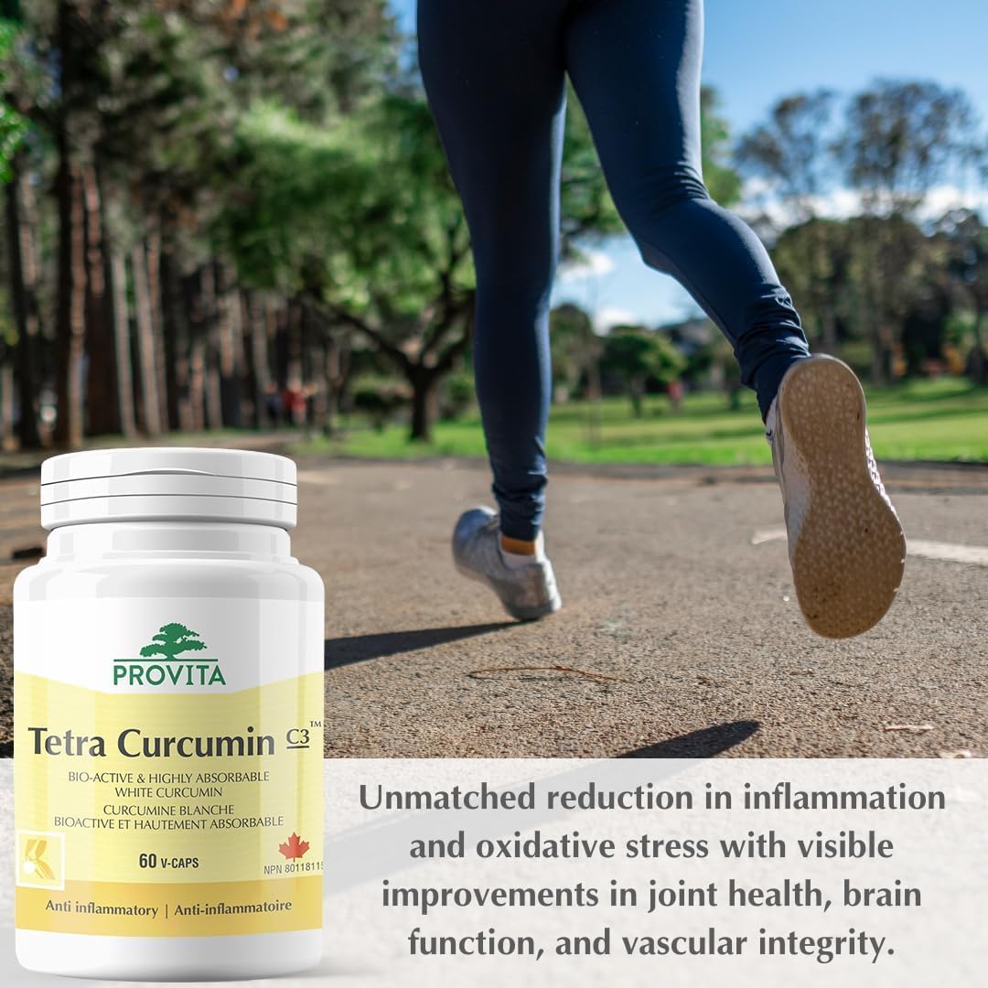 Provita Tetra Curcumin : Le supplément supérieur de curcumine blanche pour une meilleure santé et un bien-être optimal (60 gélules)