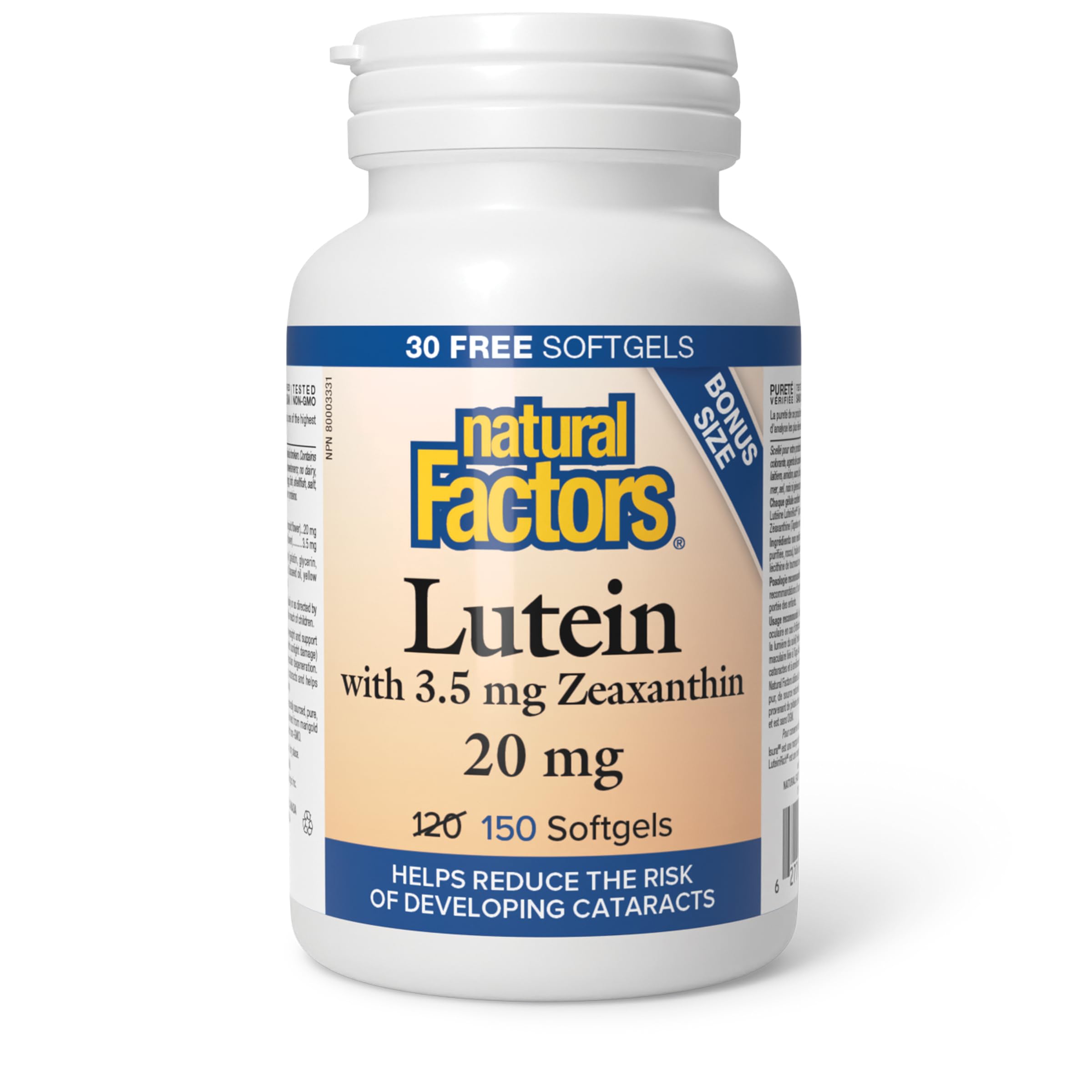 Natural Factors - Lutein 20mg, 150 Softgels