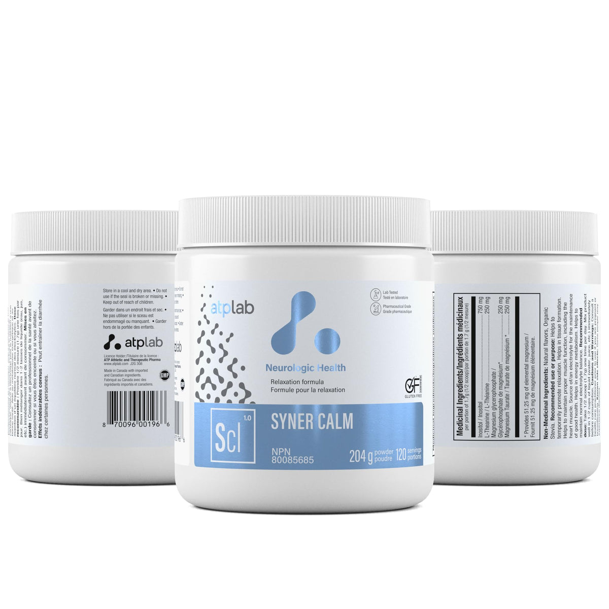 atplab Syner Calm Powder, Inositol L-Theanine, 204g, 120 Servings