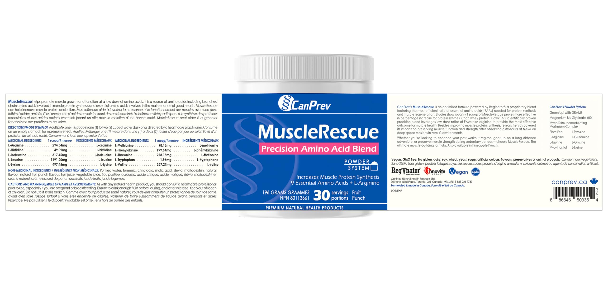 CanPrev - Muscle Rescue Mélange de précision d'acides aminés