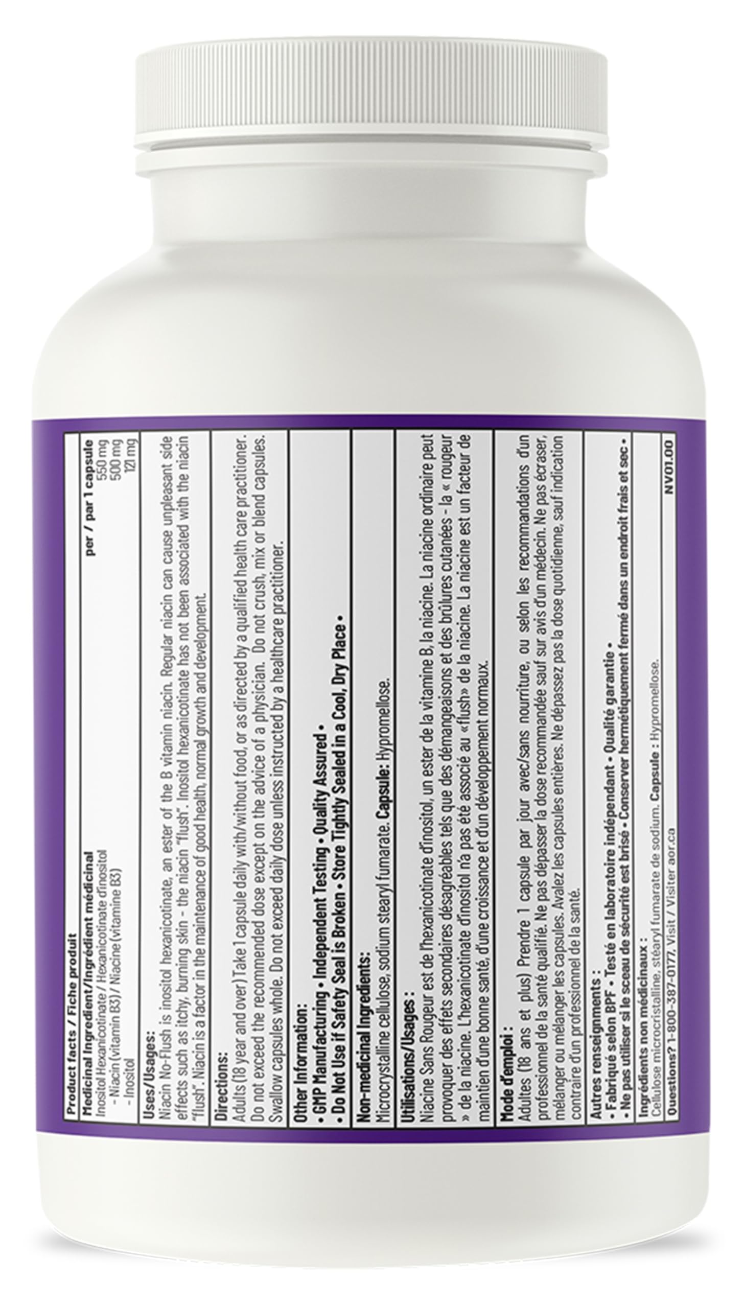 AOR - Niacine sans rougeur 550mg