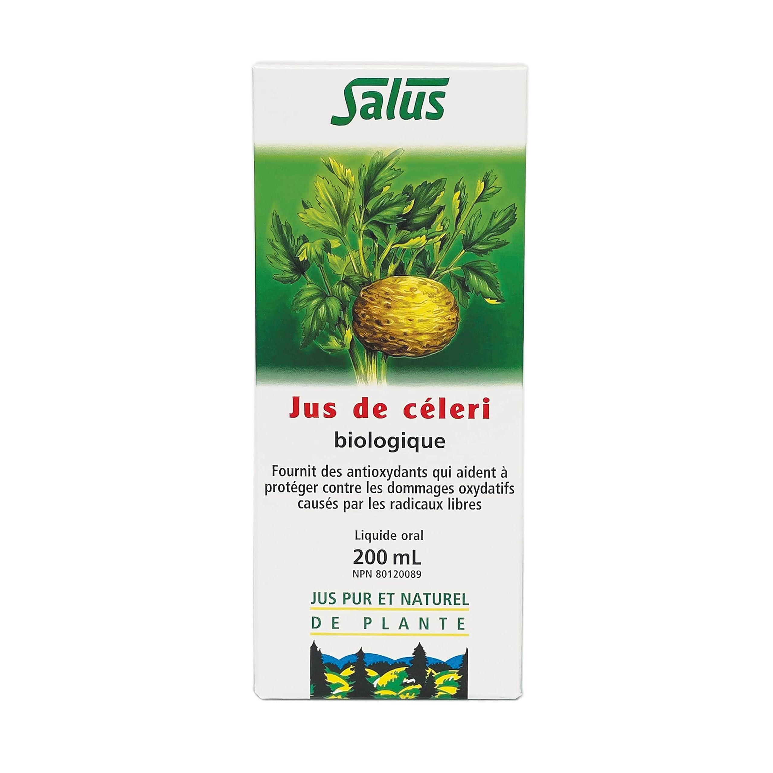 Jus de Céleri Frais 200 ml Salus | Complément Alimentaire & Superaliment pour une Digestion Améliorée & une Protection Cellulaire | Puissant Antioxydant | Contient des Caroténoïdes, des Polyphénols, des Flavonoïdes et des Phytostérols