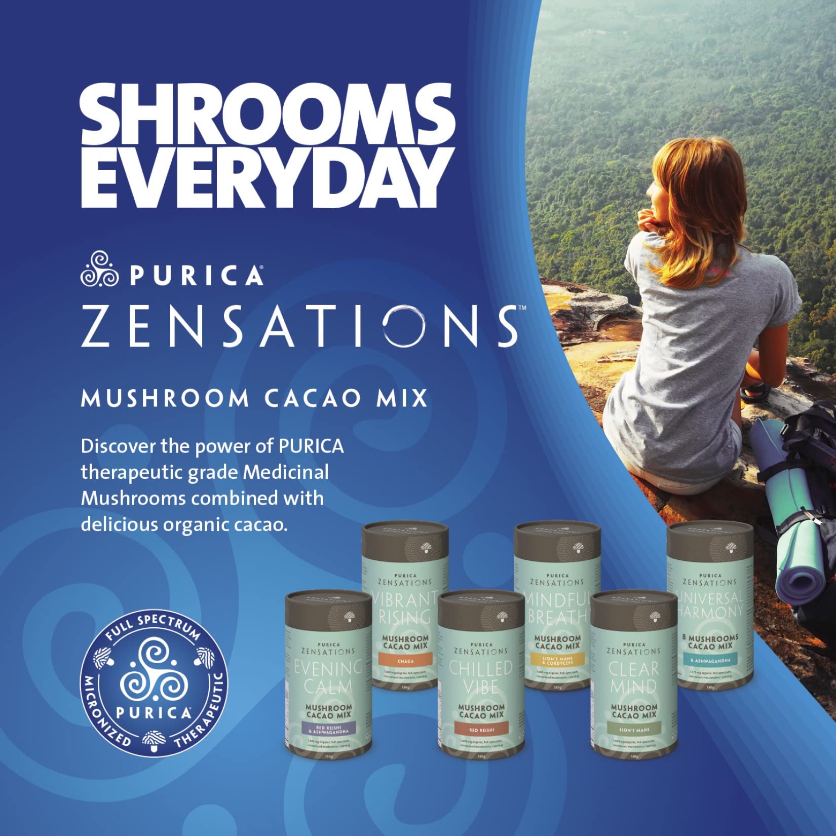 PURICA - Boisson cacao au champignon Reishi rouge Zensations - 150 g