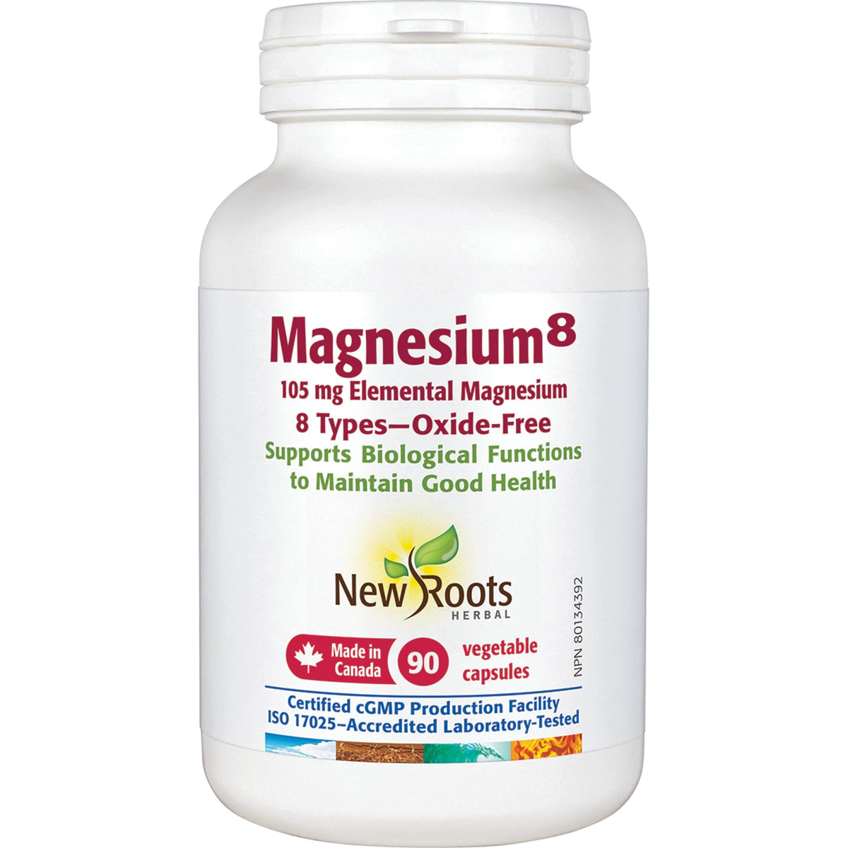 New Roots Herbal Magnesium 8-in-1 Complex, 90 Capsules, 90 Day Supply