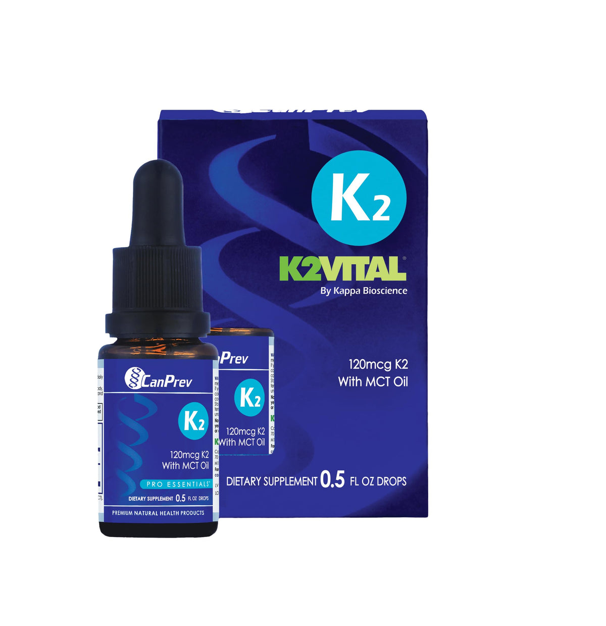 CanPrev Vitamin K2 Drops, Vitamin K, Vegan, MCT Oil, 15 ml, 300 Servings