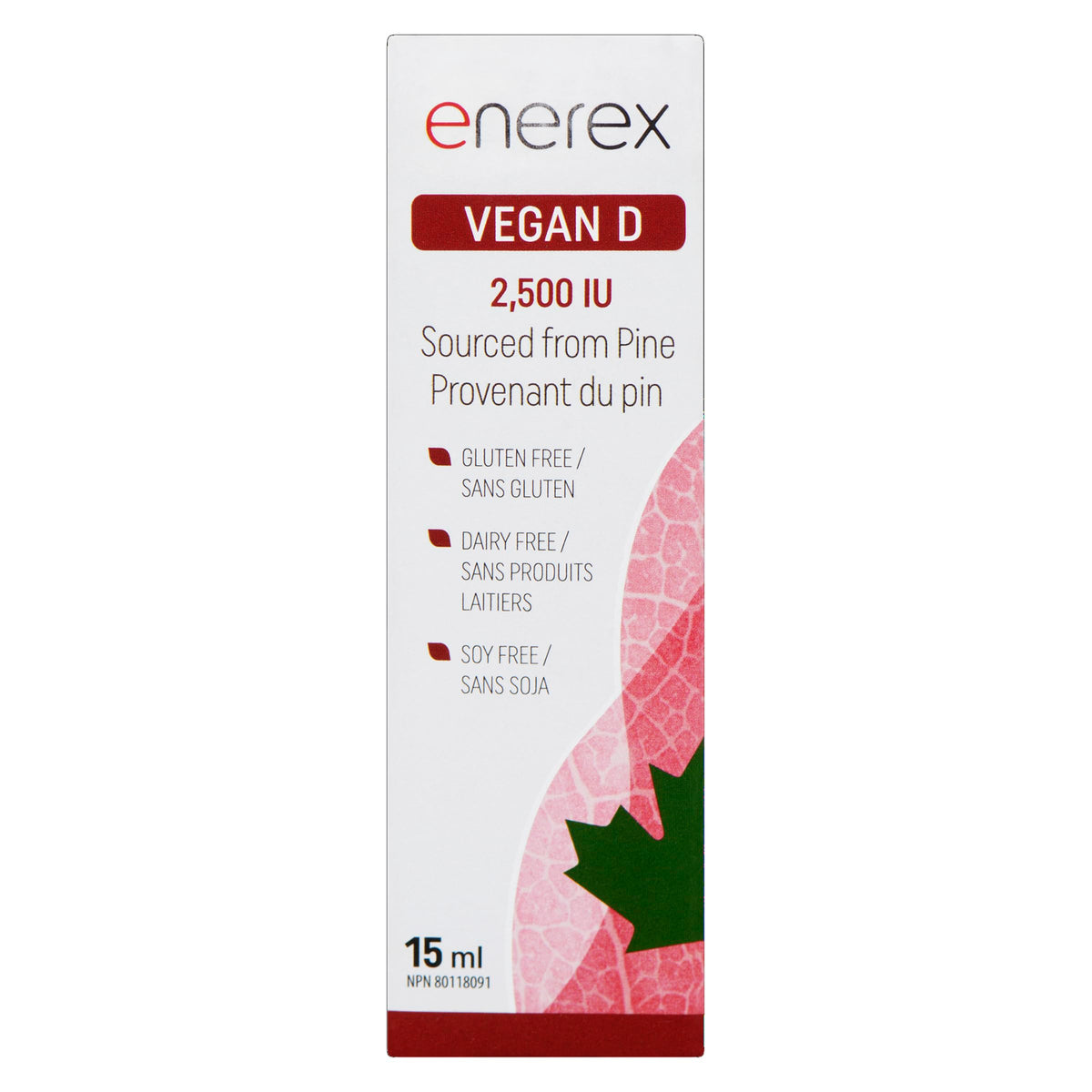 Enerex Vegan D3 2,500 IU – Plant-Based Vitamin D3 for Bone, Muscle, Immune, and “Sunshine Vitamin” Support