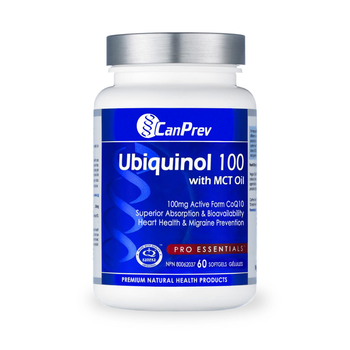 CanPrev Ubiquinol 100mg CoQ10 Supplement, 60 Softgels, 2-Month Supply
