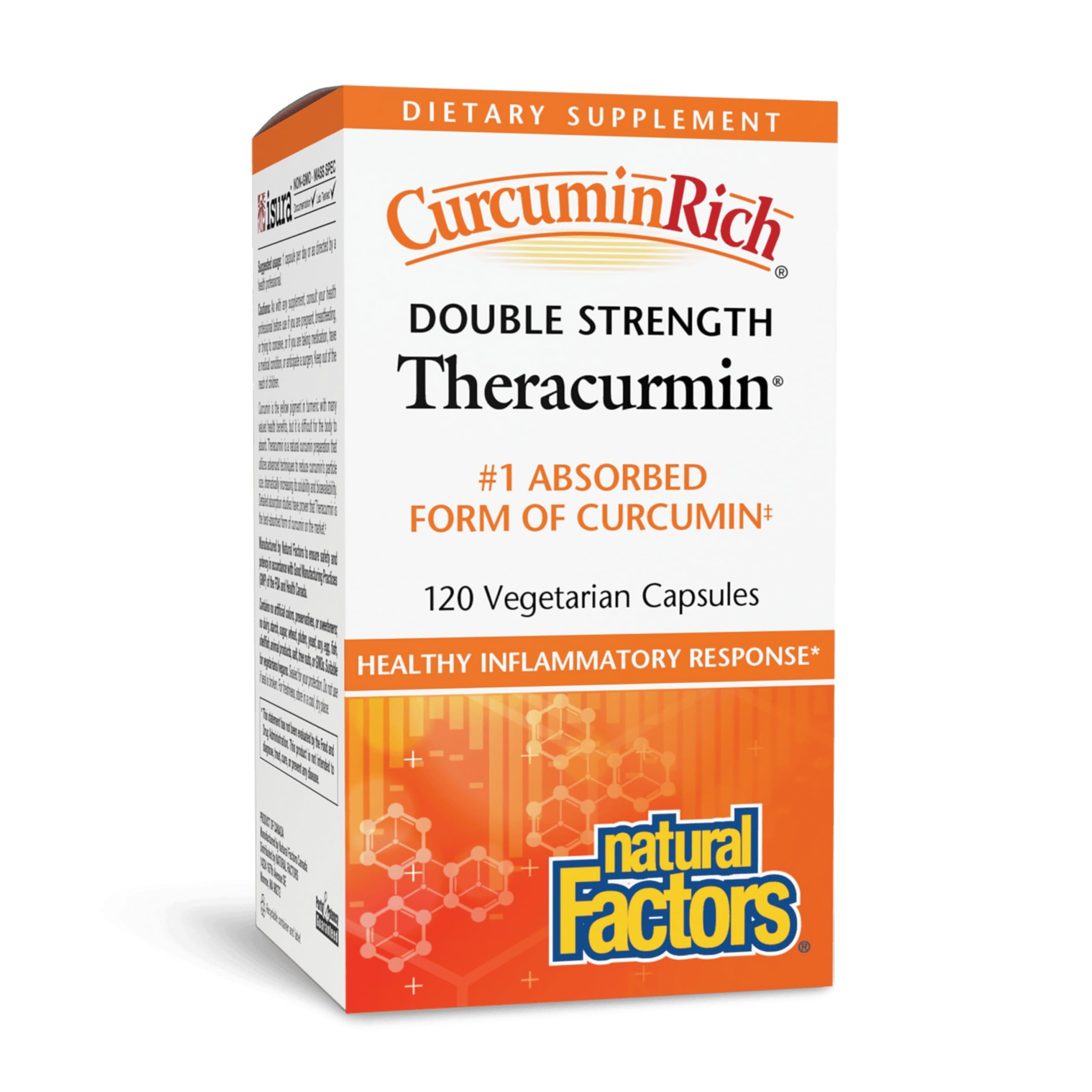 Natural Factors CurcuminRich Double Strength Theracurmin, 120 Capsules
