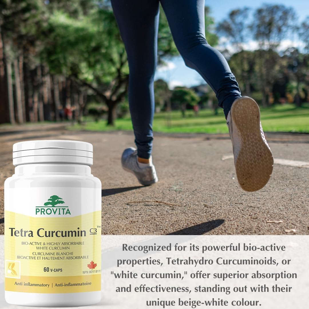 Provita Tetra Curcumin : Le supplément supérieur de curcumine blanche pour une meilleure santé et un bien-être optimal (60 gélules)