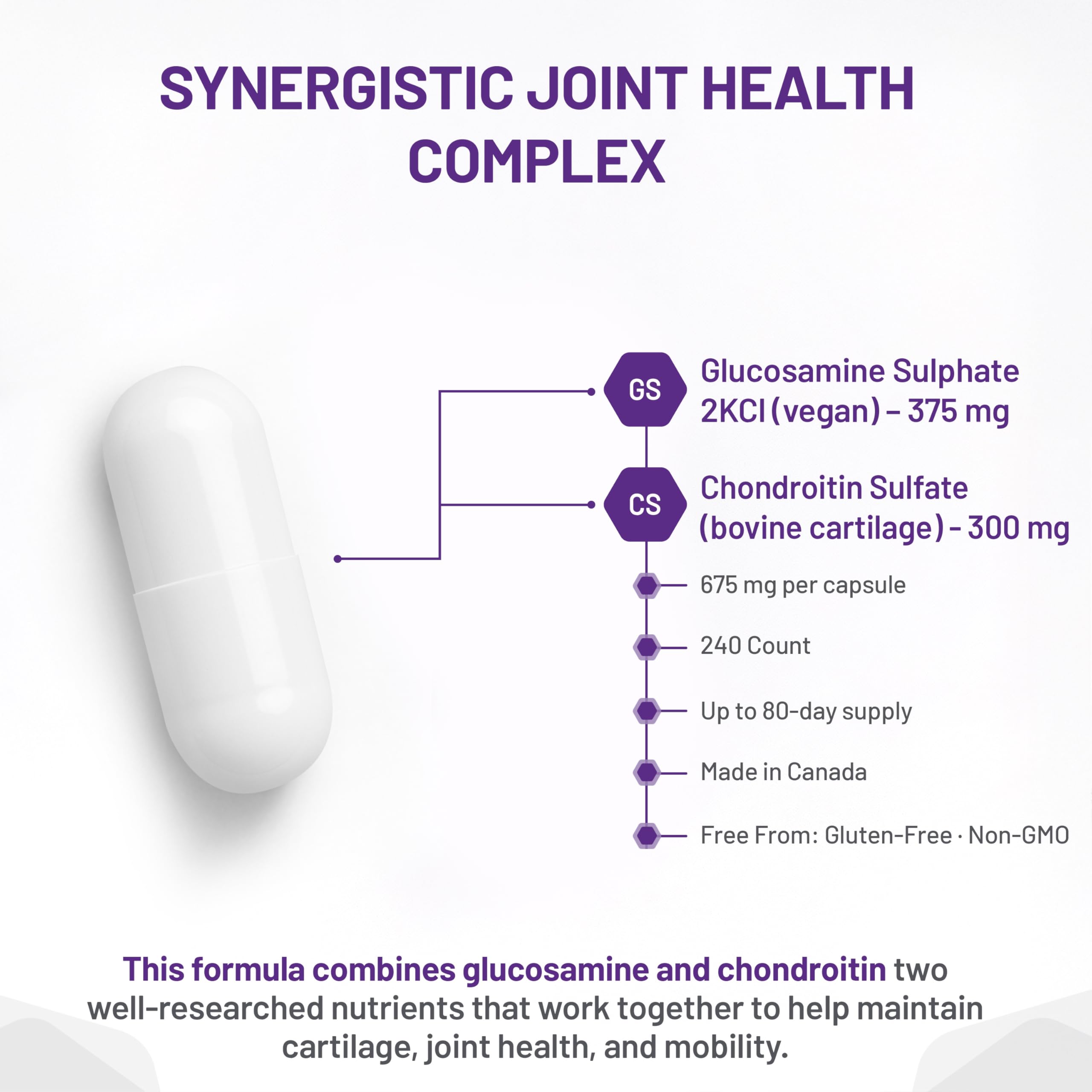 AOR Capsules de Glucosamine et Chondroïtine